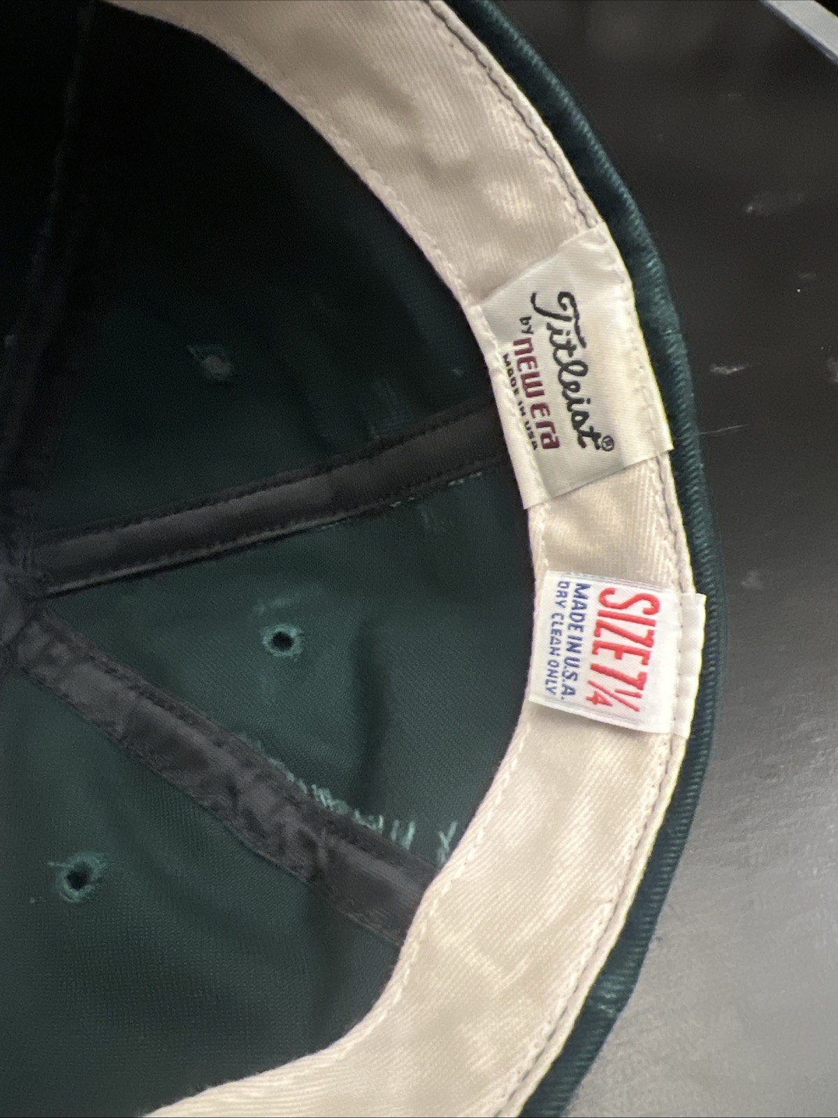 Vtg New Era Titleist FJ Hat Green golf Baseball Cap Fitted 7 1/4 usa summer