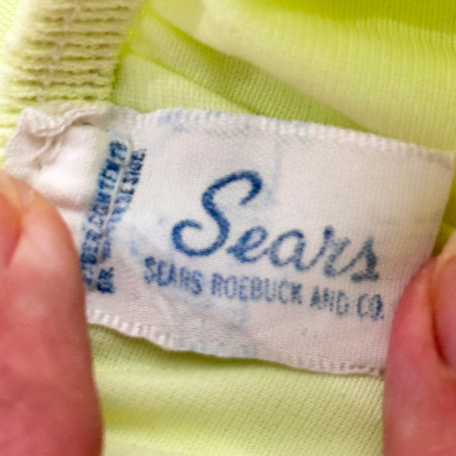Sears Early 1970s Lime Green Half Slip Small Short Smooth Soft Lace Shadow Panel