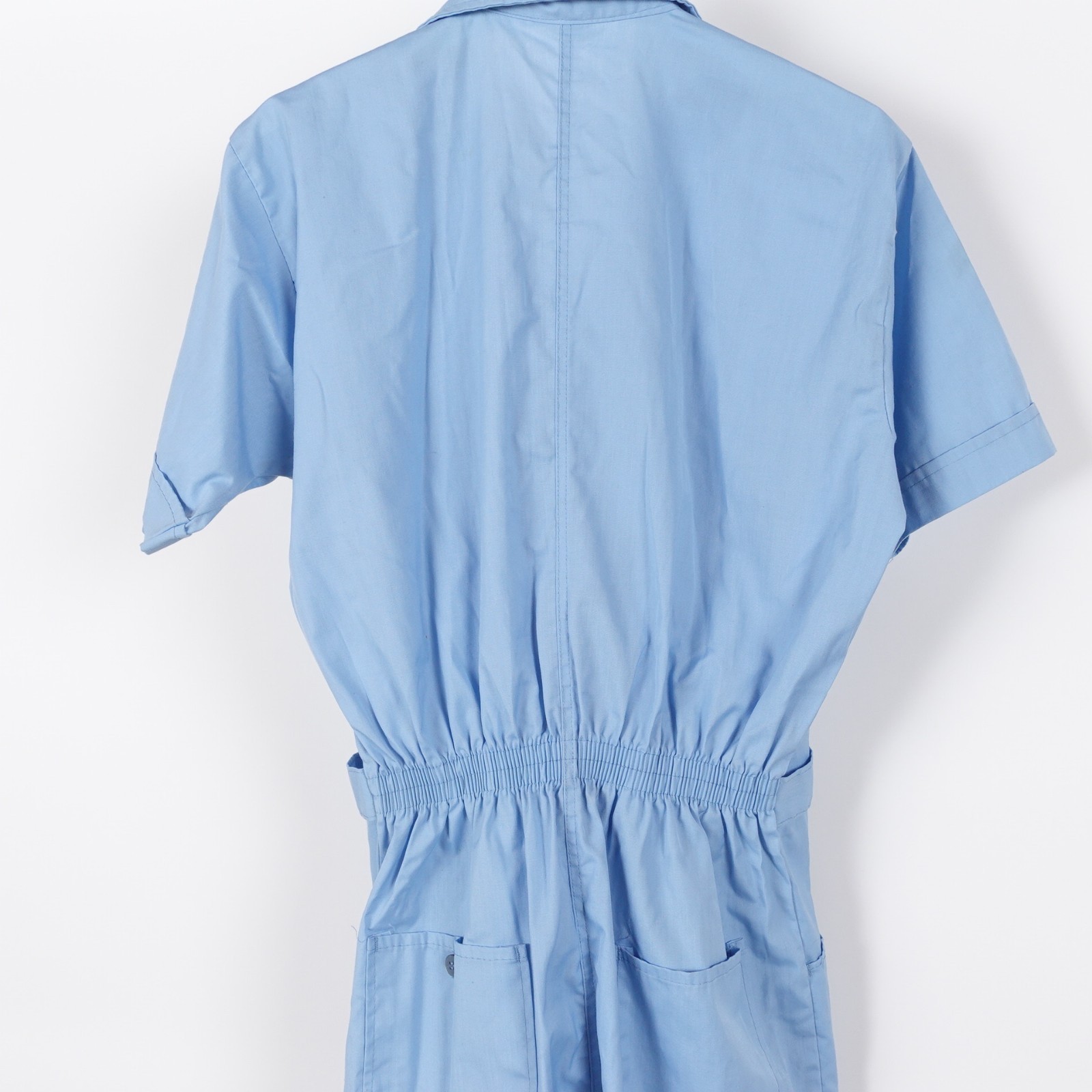 Vintage 70s Sears Leisure Jumpsuit Coverall Work Wear Size 40 Medium Light Blue