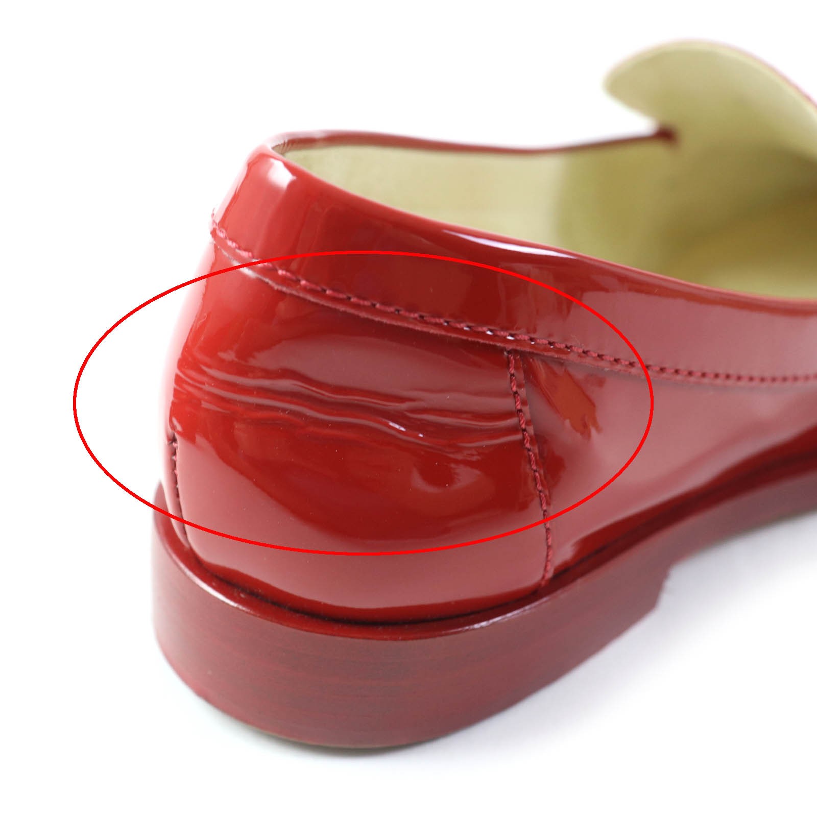 Chanel Patent Leather Loafers Red Silver 35 1/2C – DUTY FREE