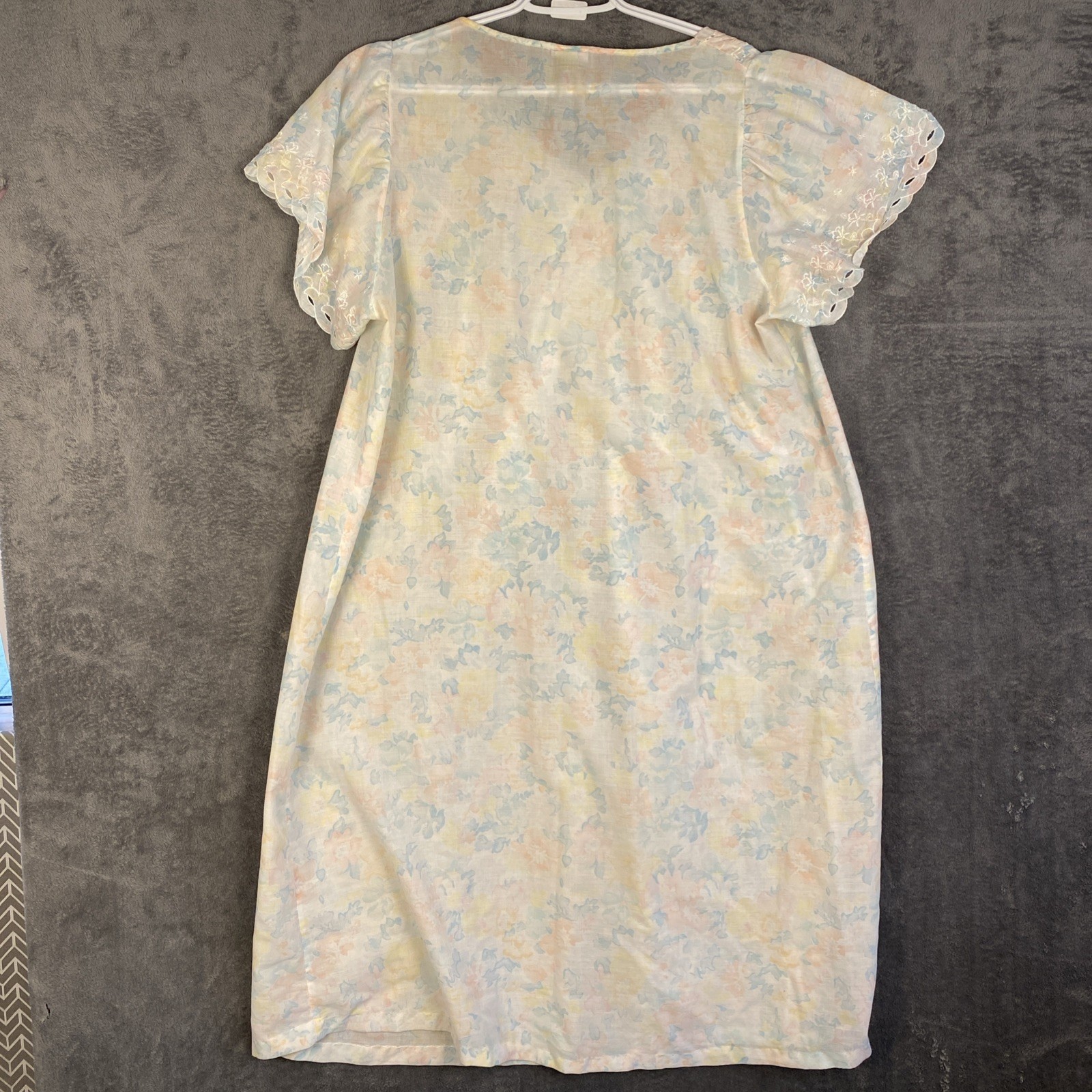 Vintage Gilligan O’Malley thin pastel cotton nightgown grandmacore XL