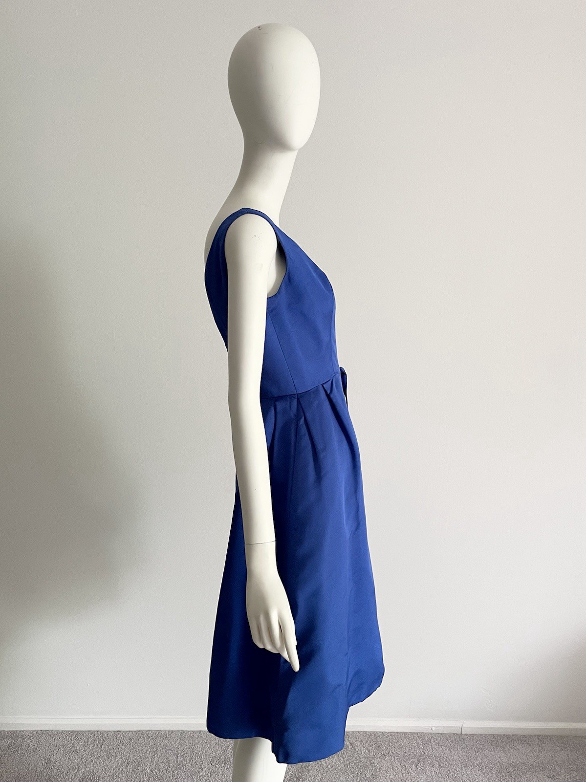 Vintage 1950s Designer Suzy Perette Size S Royal Blue Classic Dress Bow Party
