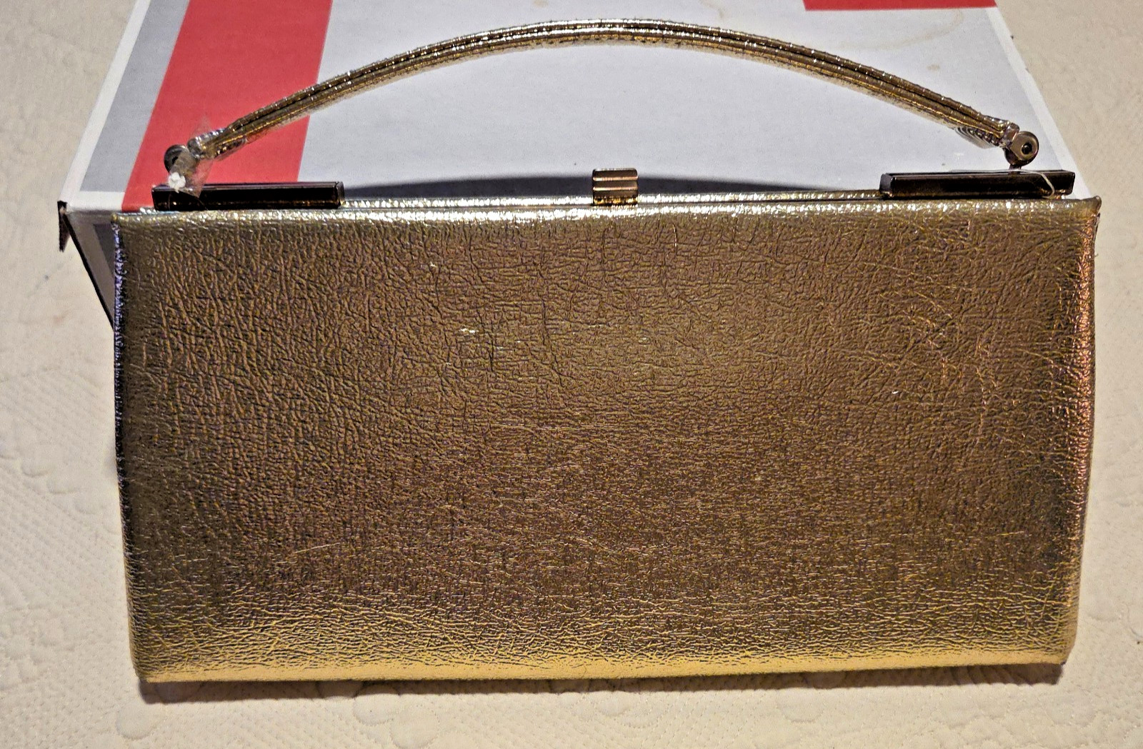 Vintage 1960s Glide-Away Gold Evening Handbag Lisa M