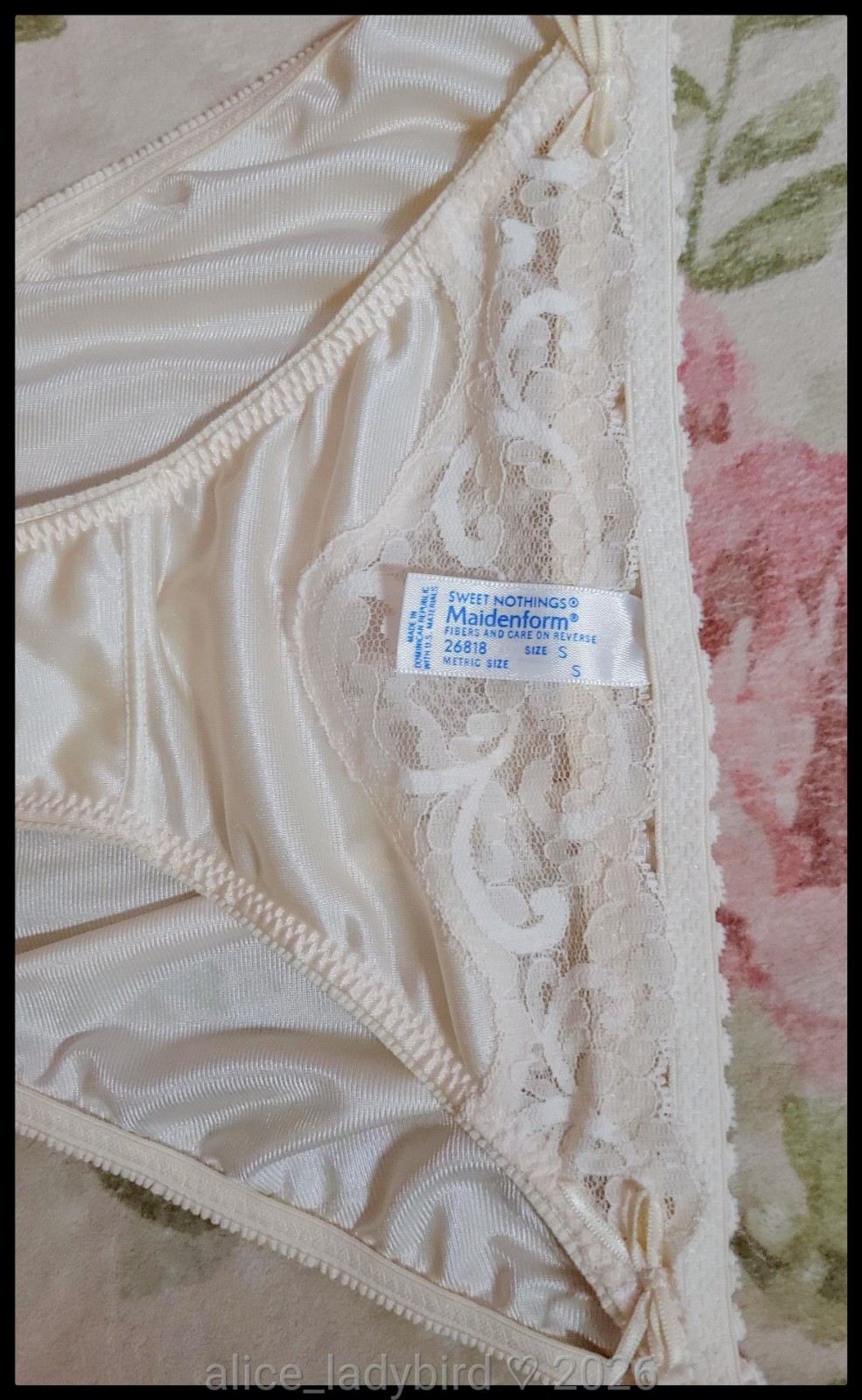Vintage MAIDENFORM Sweet Nothings PANTY String Bikini BRIEF Chantilly LACE S/5