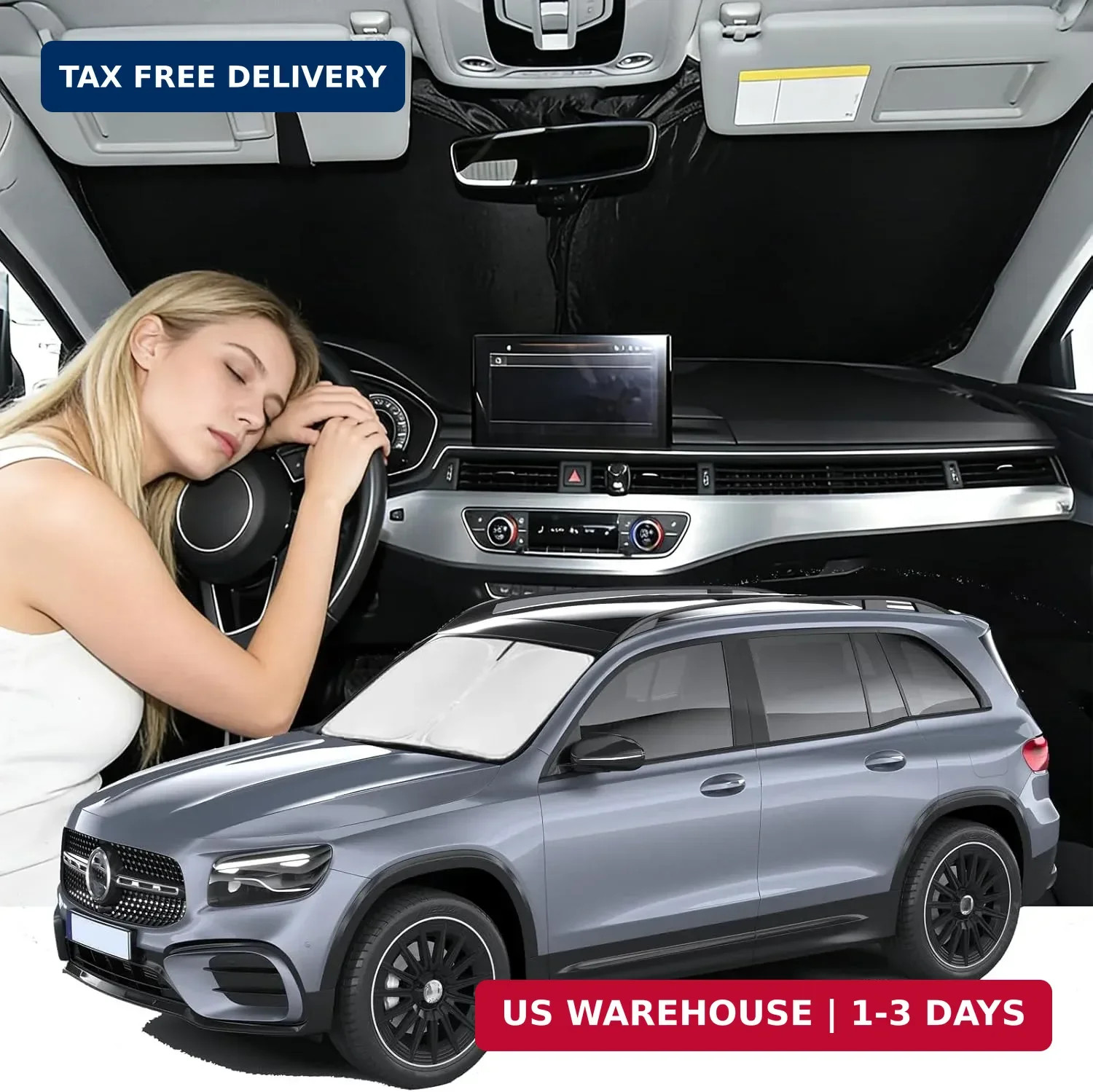 Windshield Sunshade for Mercedes Benz GLB 2020-2025 2026 Sun Shade Car Windshiel