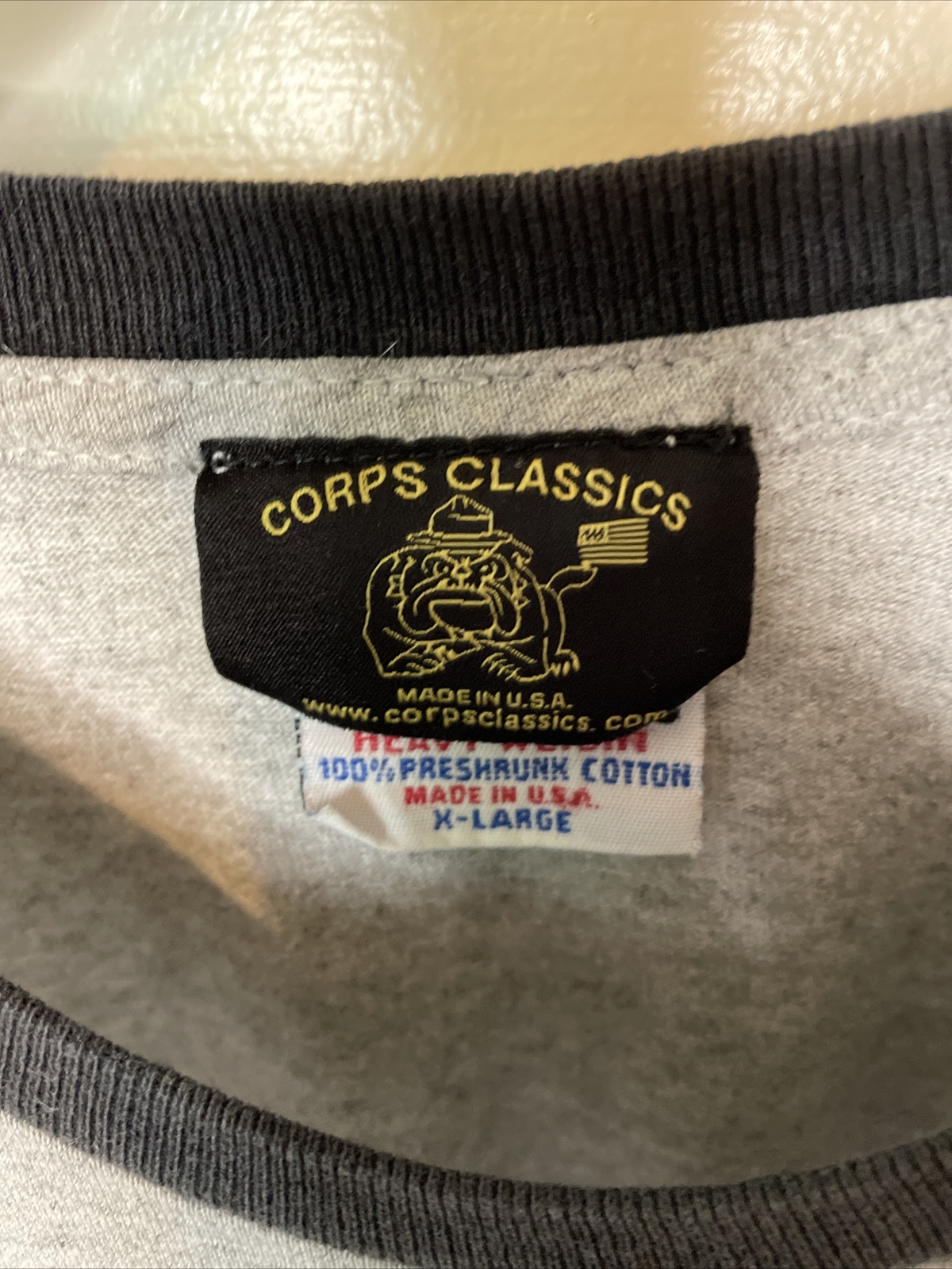 Vintage Corps Classics US Army Embroidered Ring Sleeve T-Shirt USA Made Sz. XL