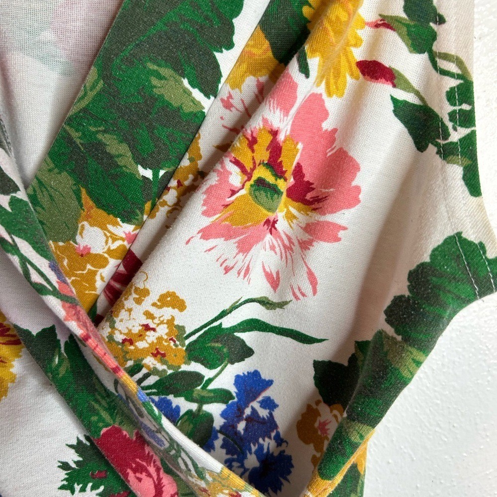 VTG Compagnie Internationale Express Floral Wrap Crop Top S 90s Whimsigoth