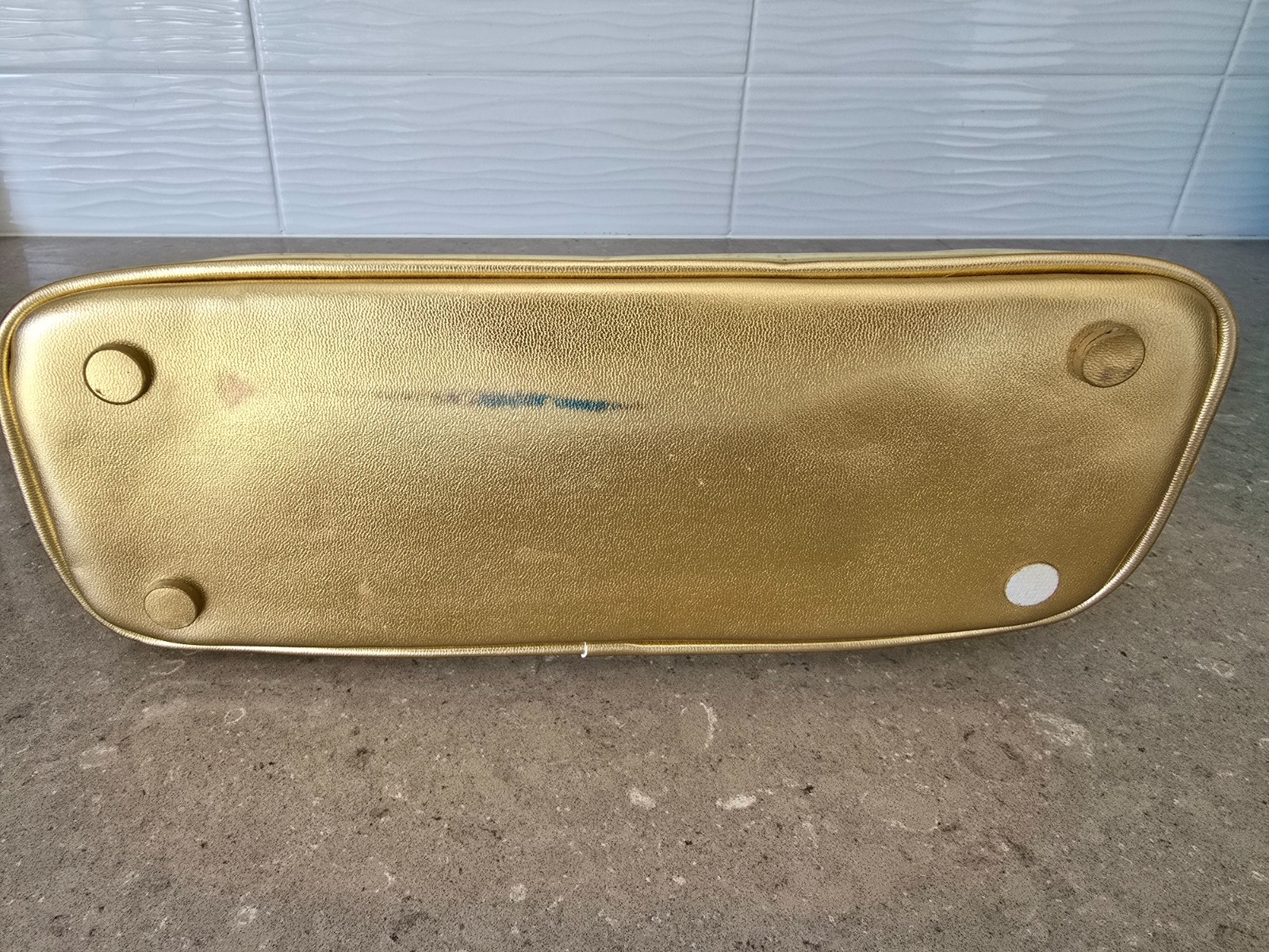 Vintage Women’s Clear Stadium Purse Bag with Bamboo Handles