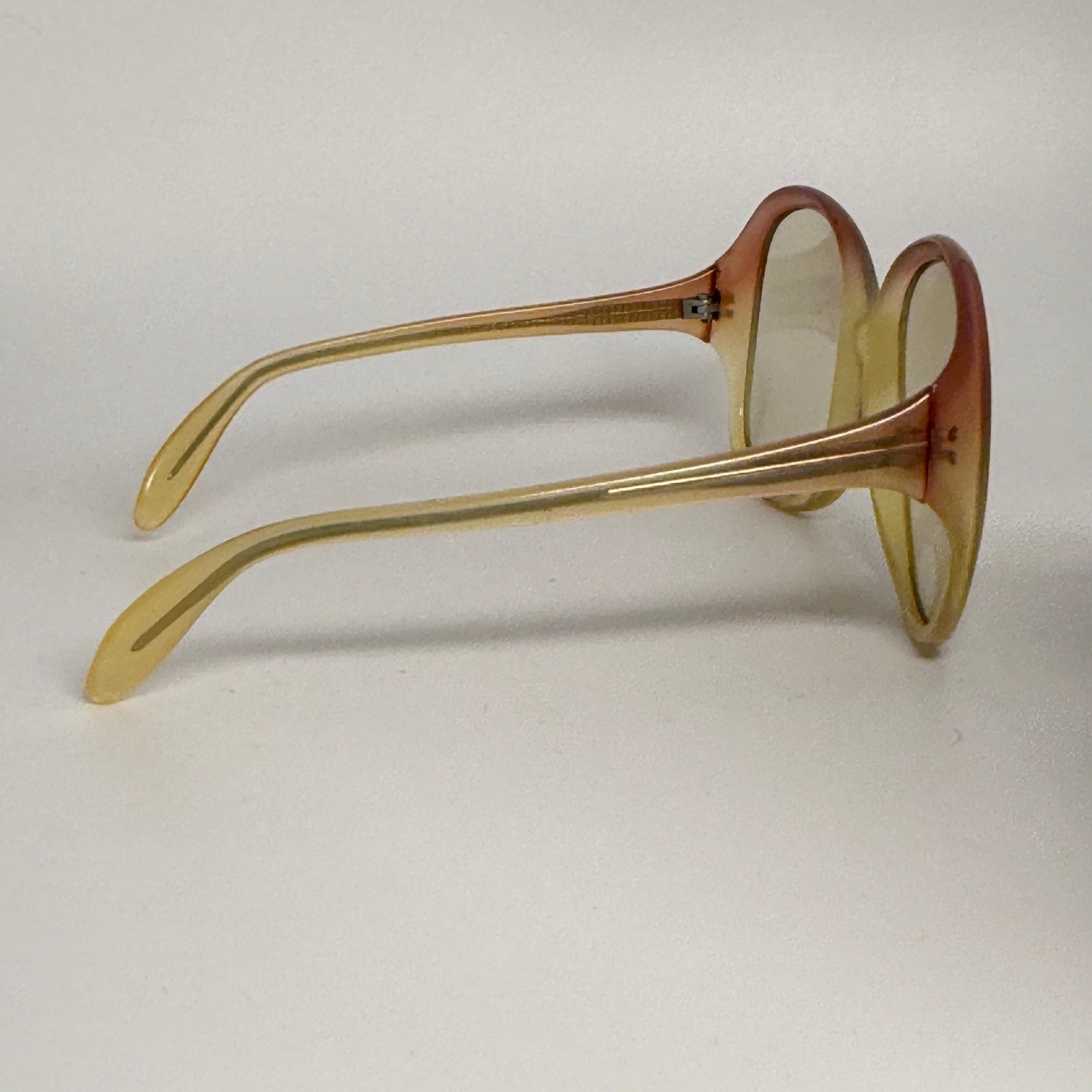 Rodenstock Valbella Sunglasses Vintage Oversized Round Yellow Orange Ombre Frame