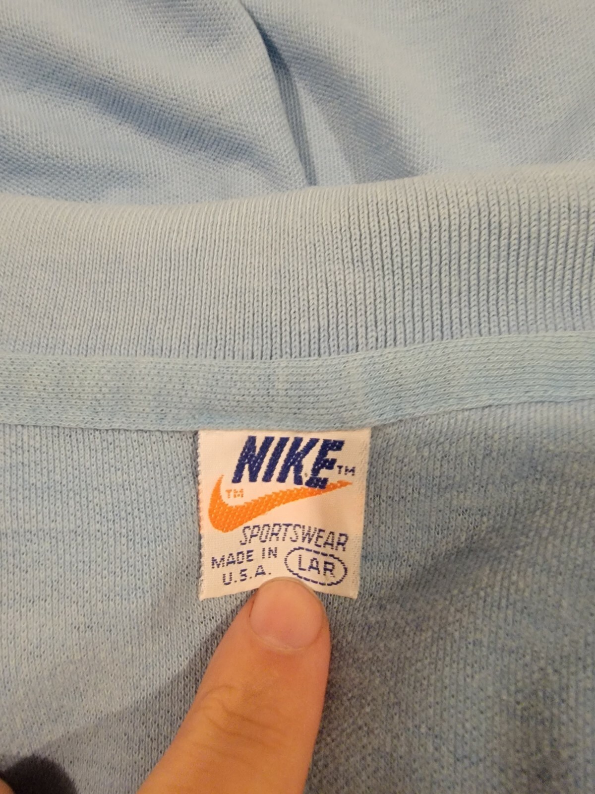 Nike Sportswear 1970s 1980s Single Stitch Polo Made in USA Orange Tag Rare VTG