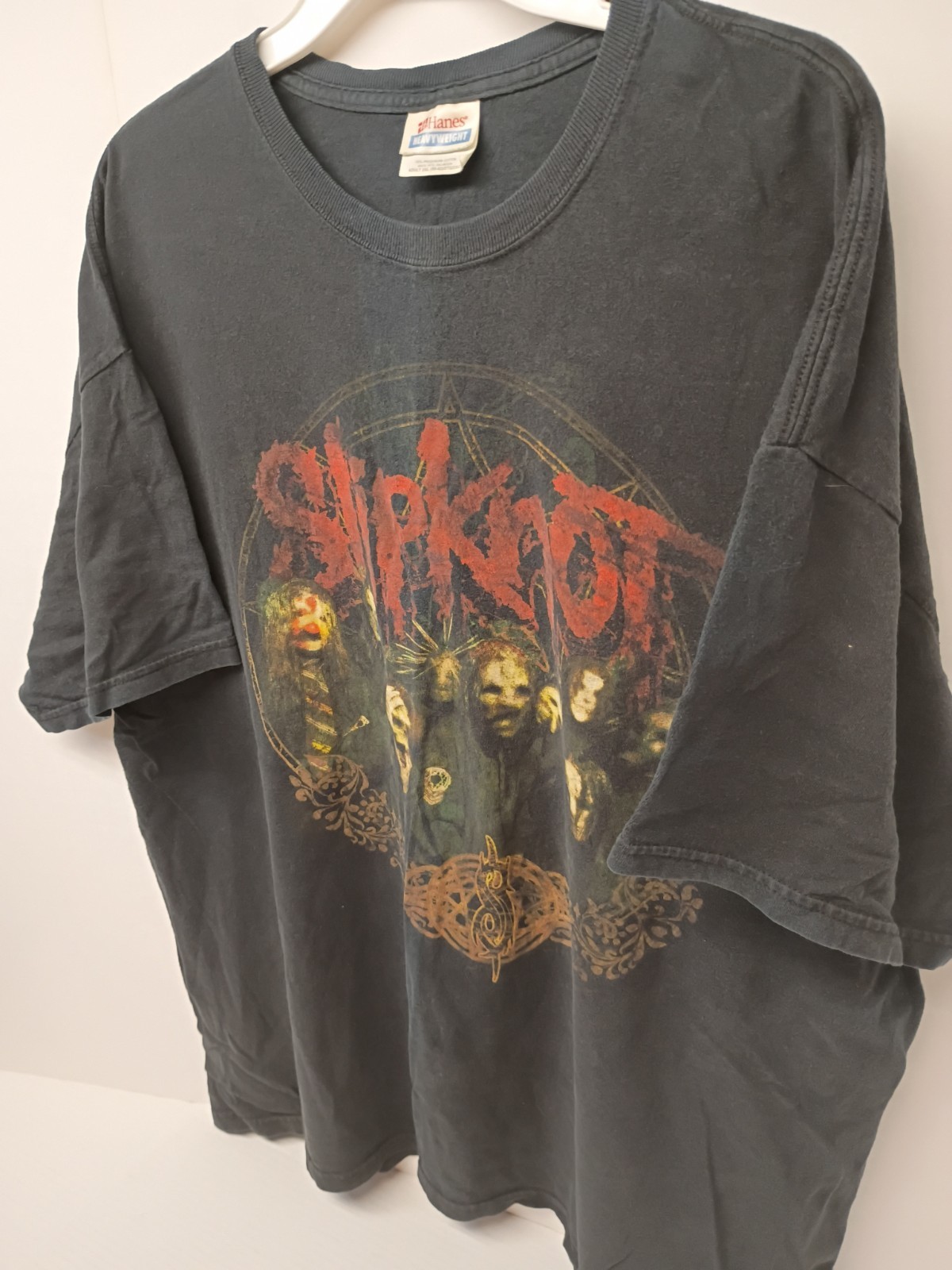 Slipknot VTG Adult 2XL Hanes Heavyweight Graphic T-Shirt Front & Back Print
