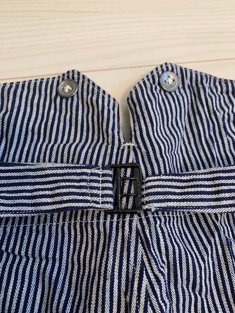 1940s Swedish Military Indigo Hickory Stripe Work Pants
