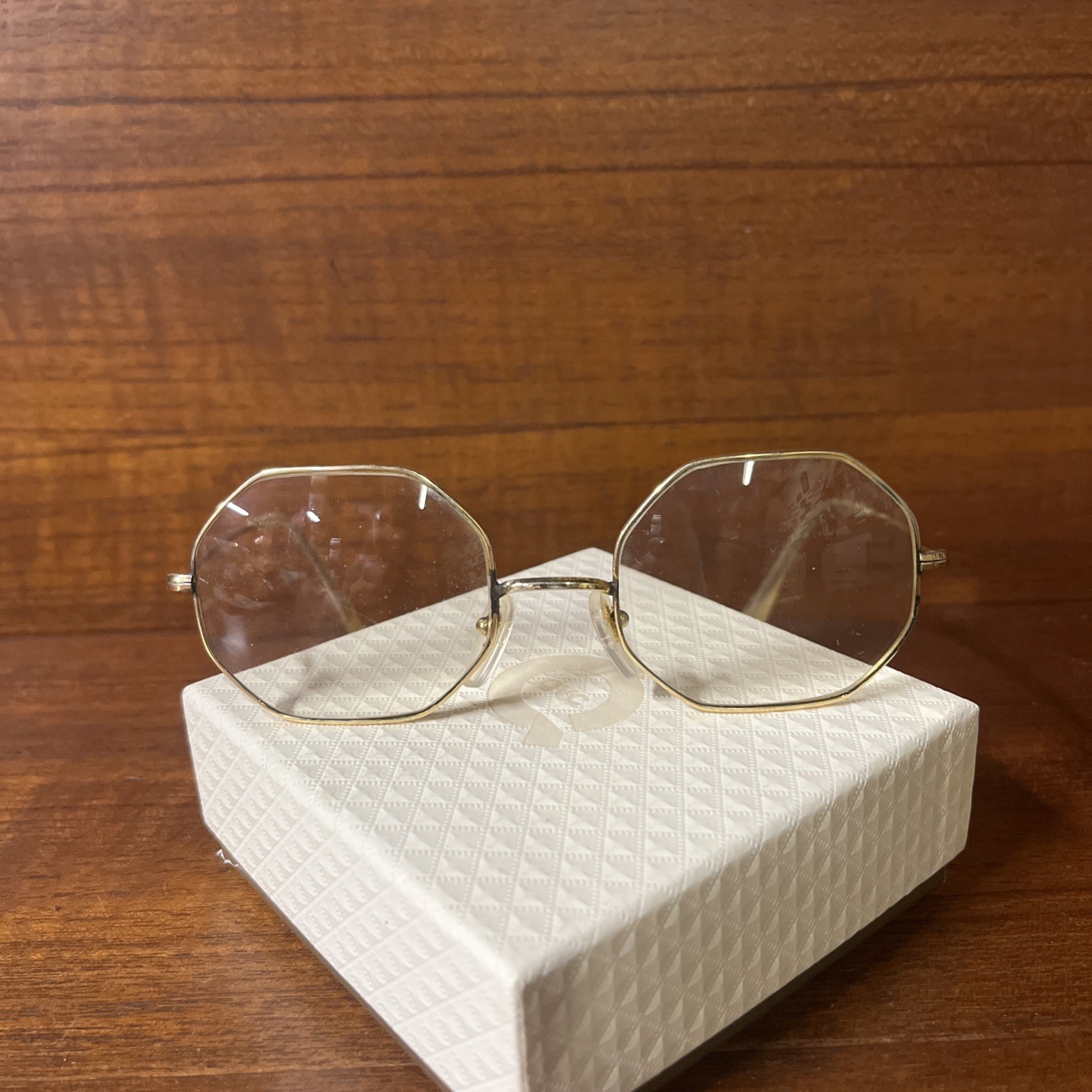 Vintage 14K GF Octagonal Wire Rim Eyeglasses