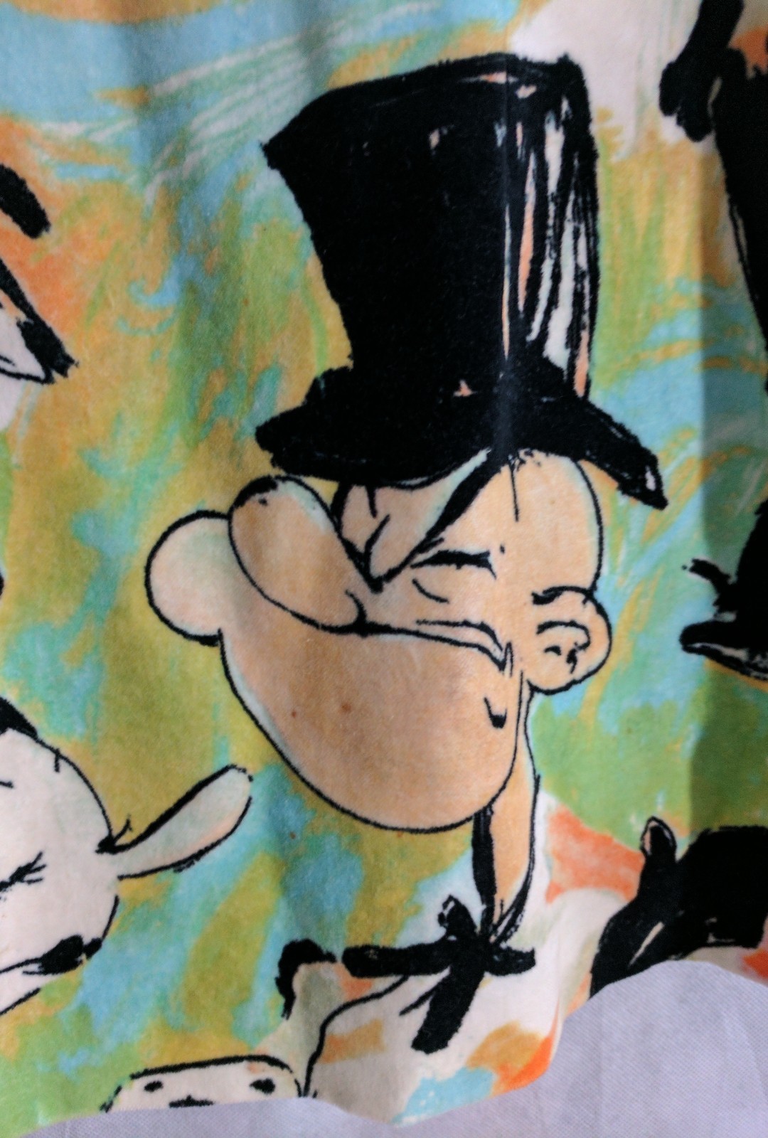 Moschino Cheap and Chic Archive Vintage Popeye Olive Oyl Velour Felt Dress