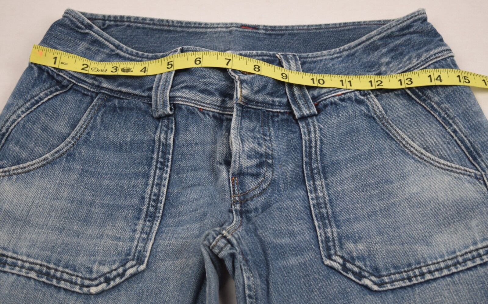 Vintage Diesel Jeans Size 25 90s Blue Low Rise Button Fly Flared Made Romania