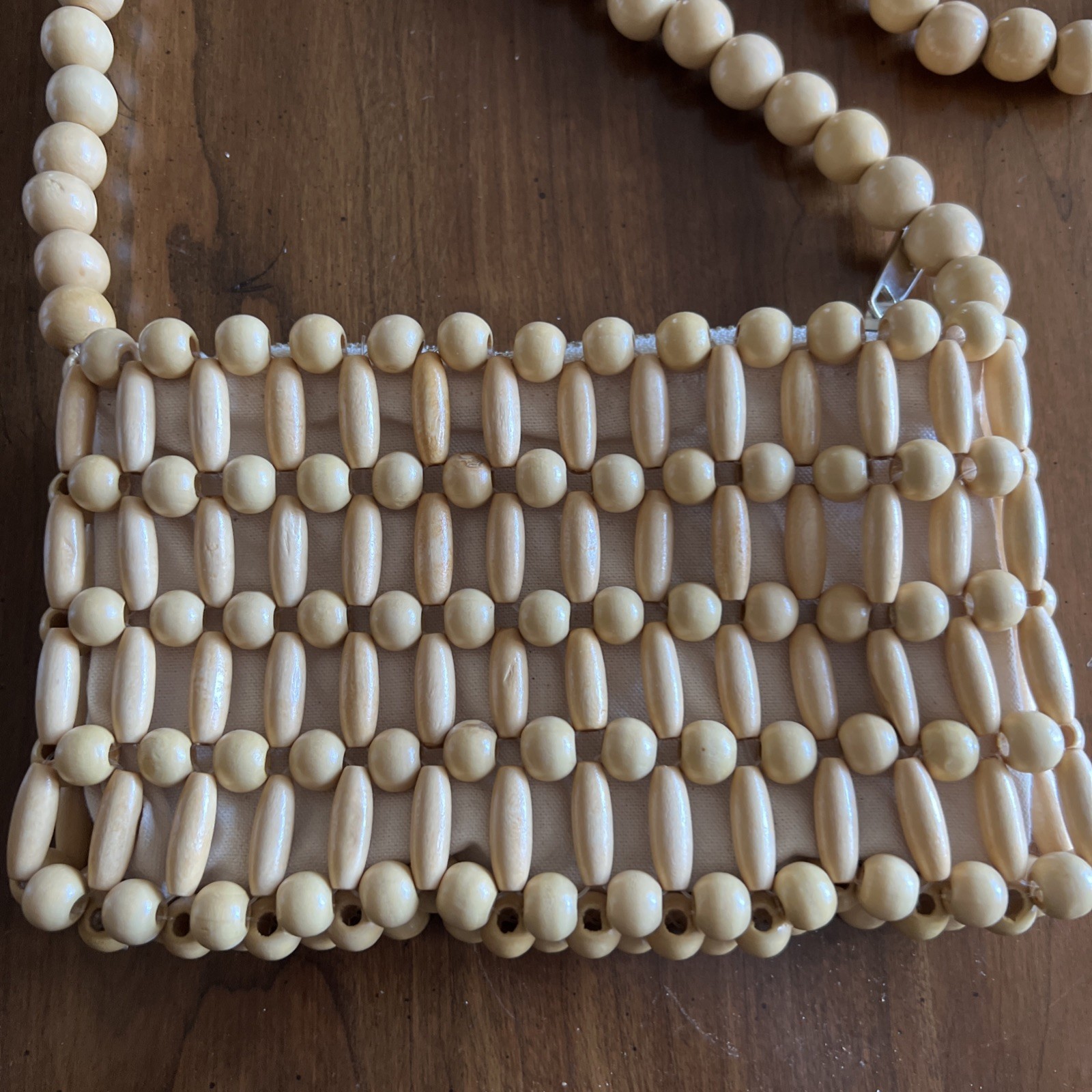 Wooden Bead Purse; Wonderful!