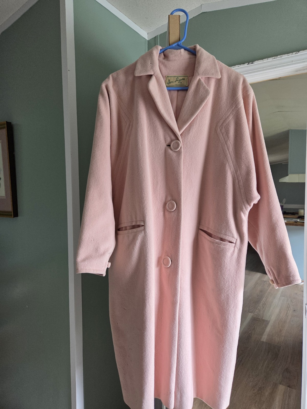 Beautiful Muavey/Pink Vintage Don Loper Winter Coat with Flaws. See Photos