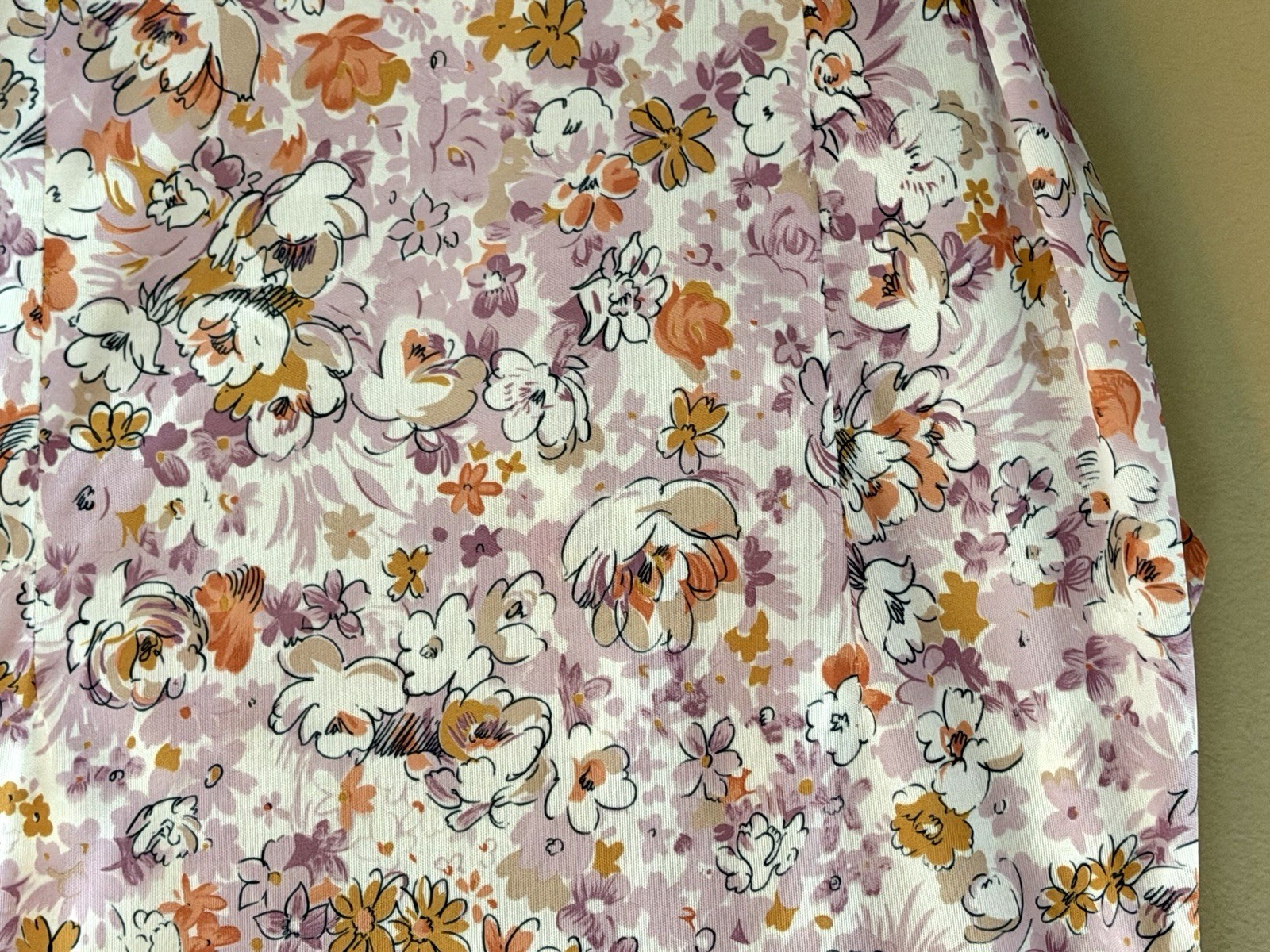 Vtg British Lady 1970s Floral Zip-Belted Sleeveless Retro Cottage Chic Day Dress