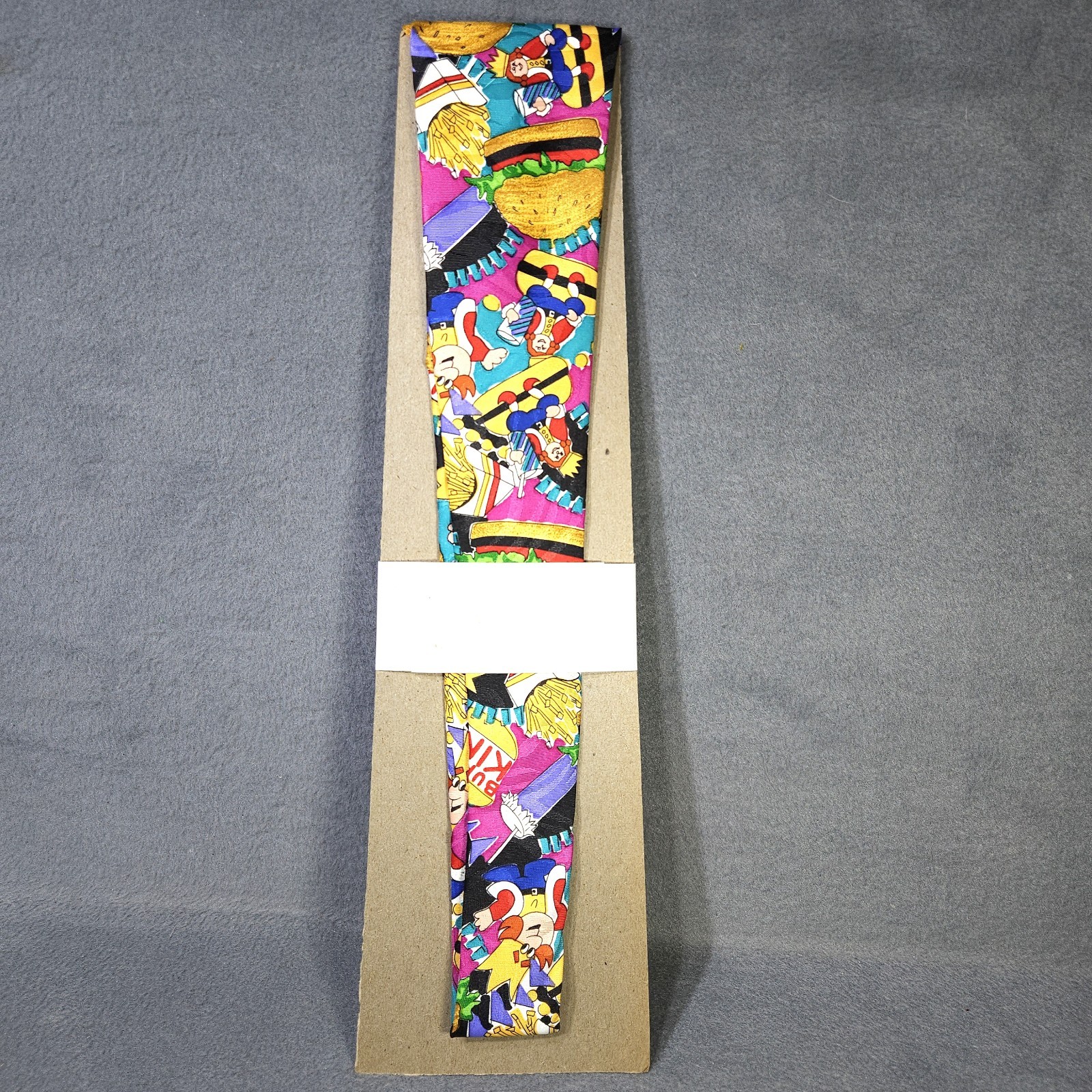 Burger King Cartoon Tie Necktie 100% Polyester Made In USA Vintage Angelica