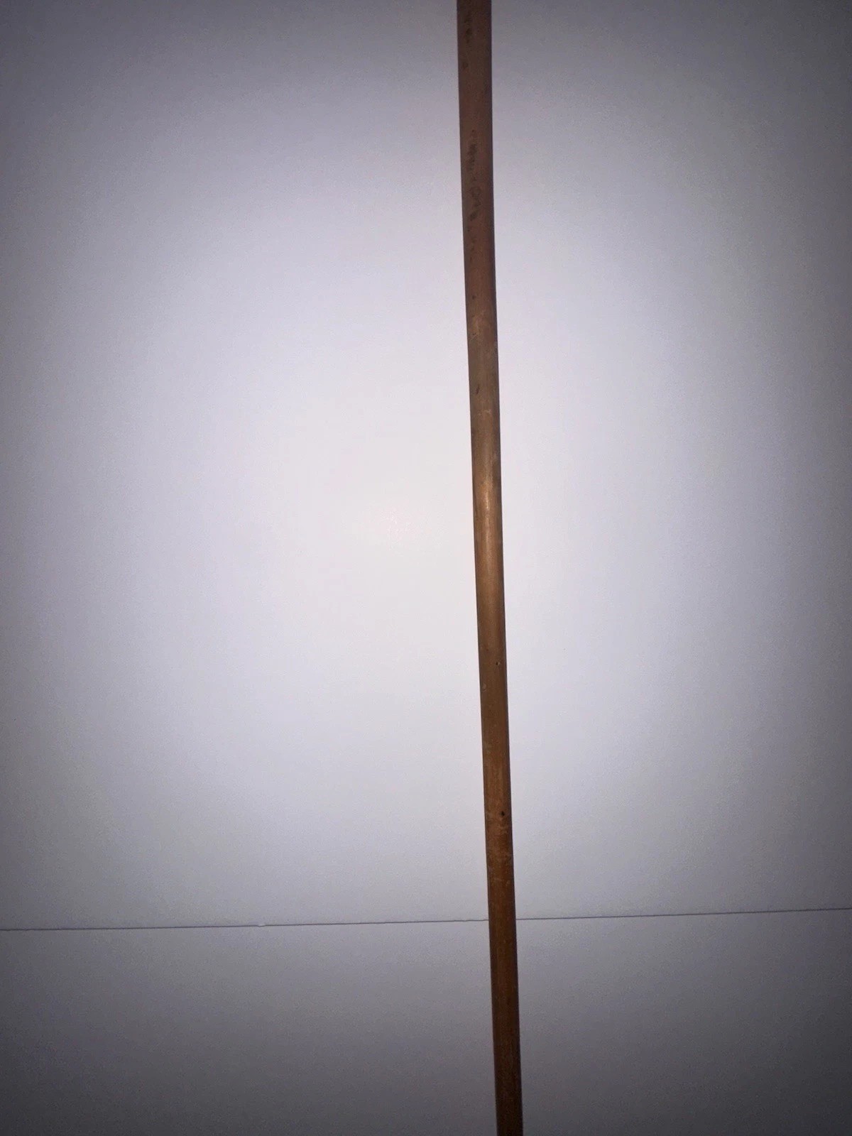 19th Century Beechnut wood Crook Walking Cane Carved Rings 40”