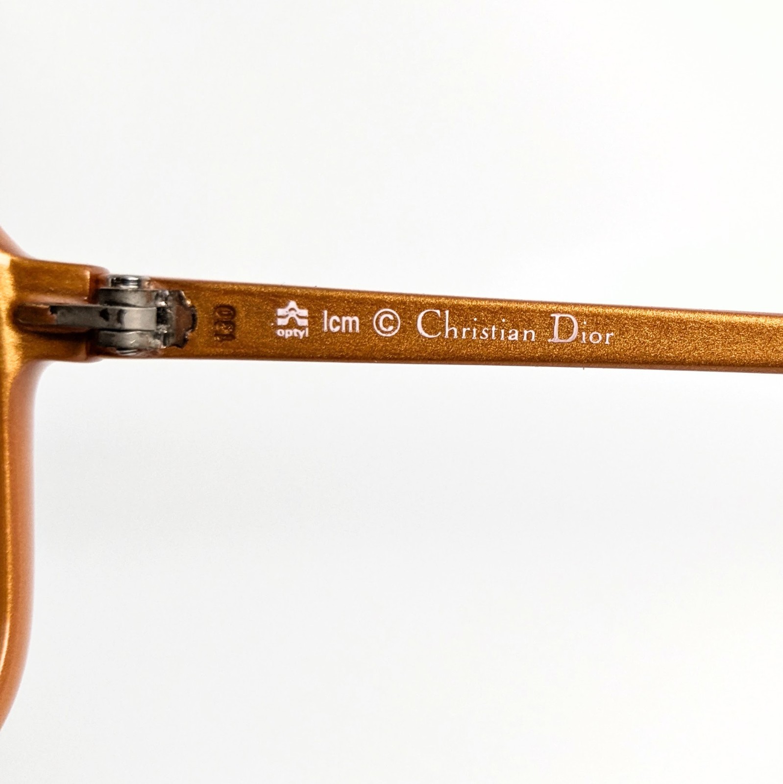 Christian Dior Eyeglass Frame Women 2602 40 Orange Metallic Gold 58/15/135 Optyl