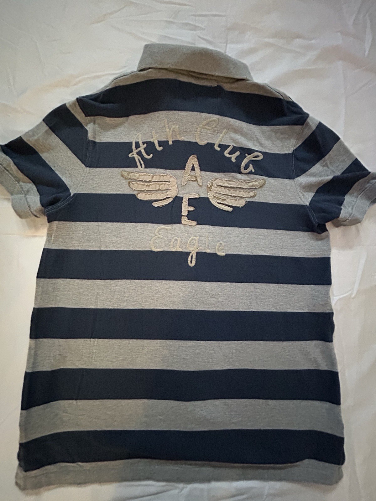 American Eagle Outfitters Vintage Rugby Shirt Striped Short Sleeve XL 1990s Club
