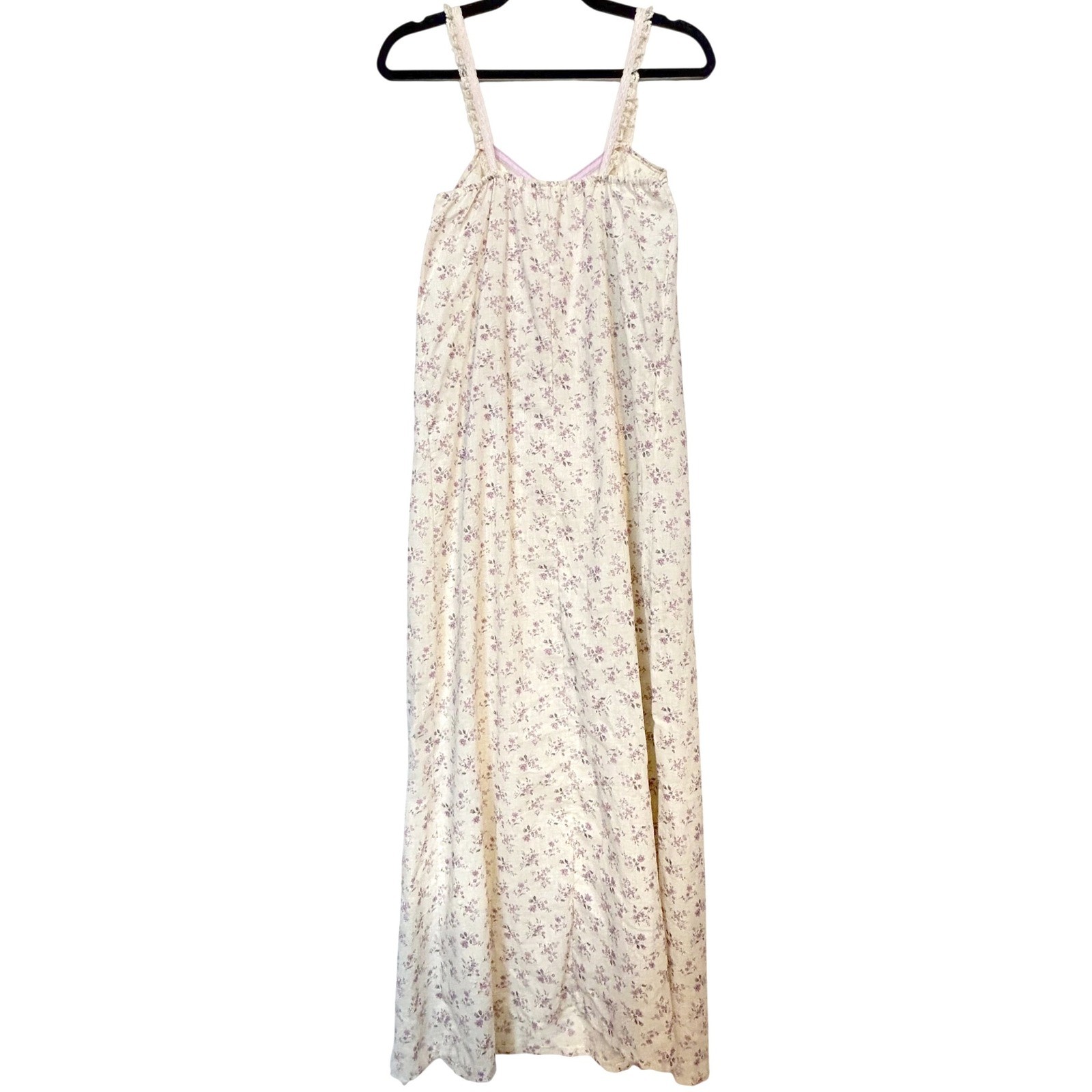 vintage donna richard gilligan o’malley lace floral nightie gown cottagecore