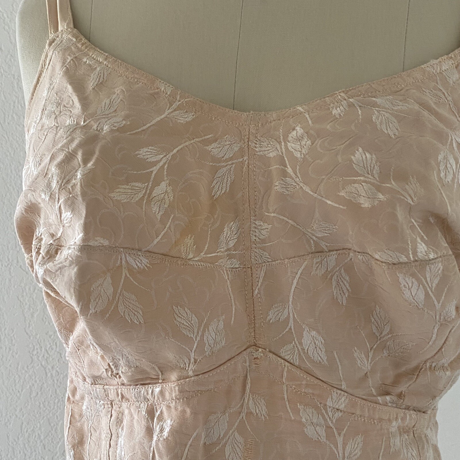 READ Vtg Corset Girdle with Garters Open Bottom DAMAGED