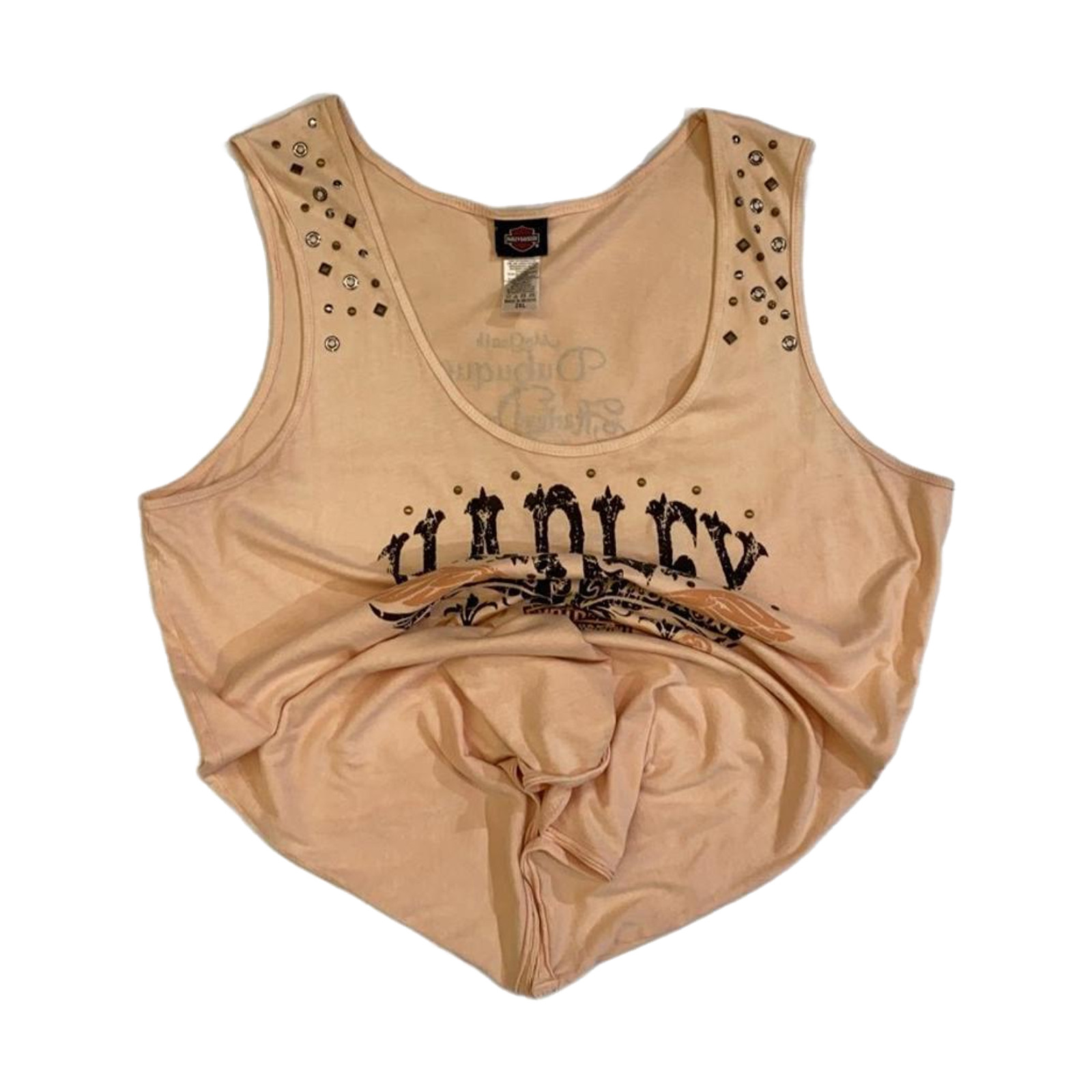 Harley Davidson Women’s Endless Passion Studded Tank Top Beige 2XL