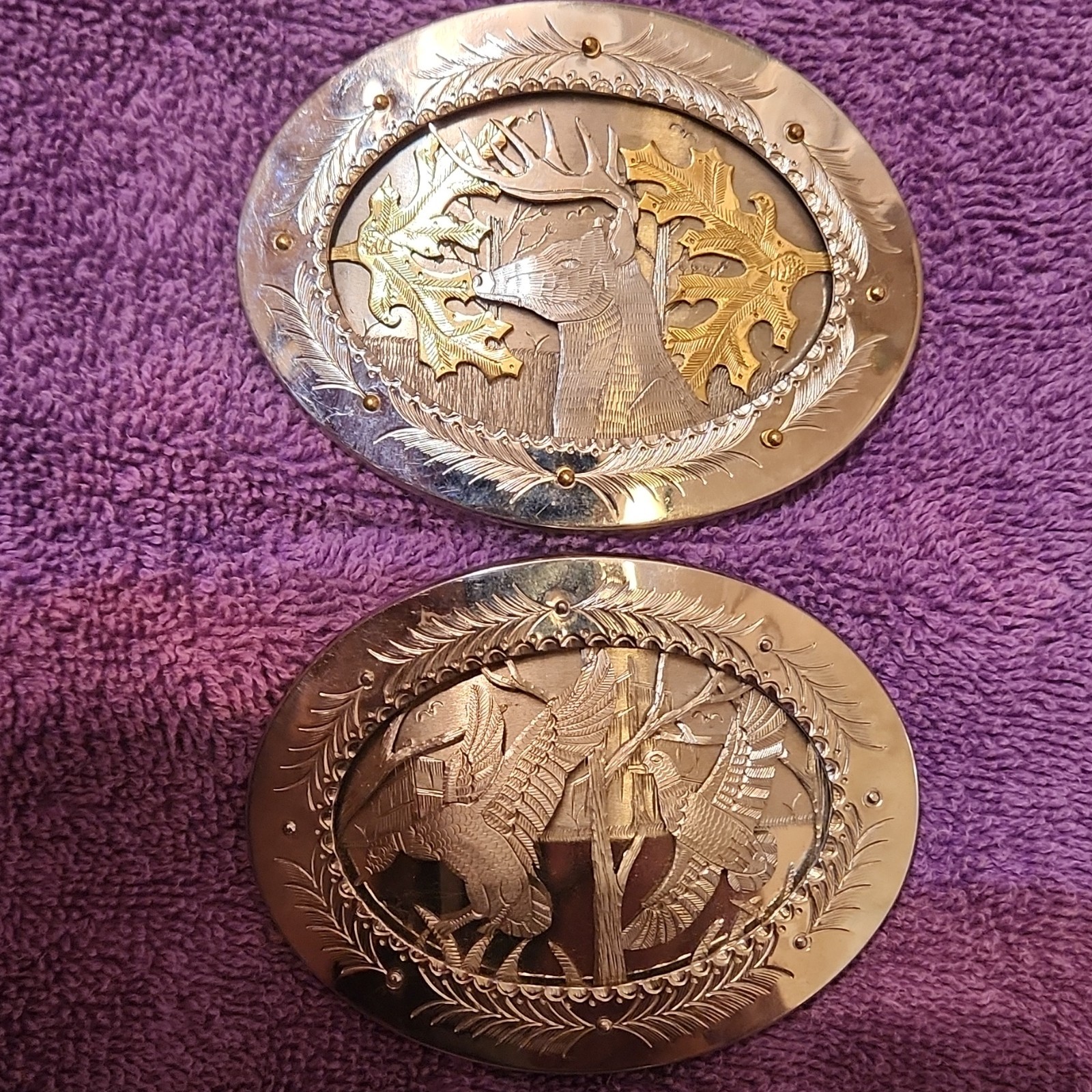 Vintage Ducks Hunting Belt Buckle