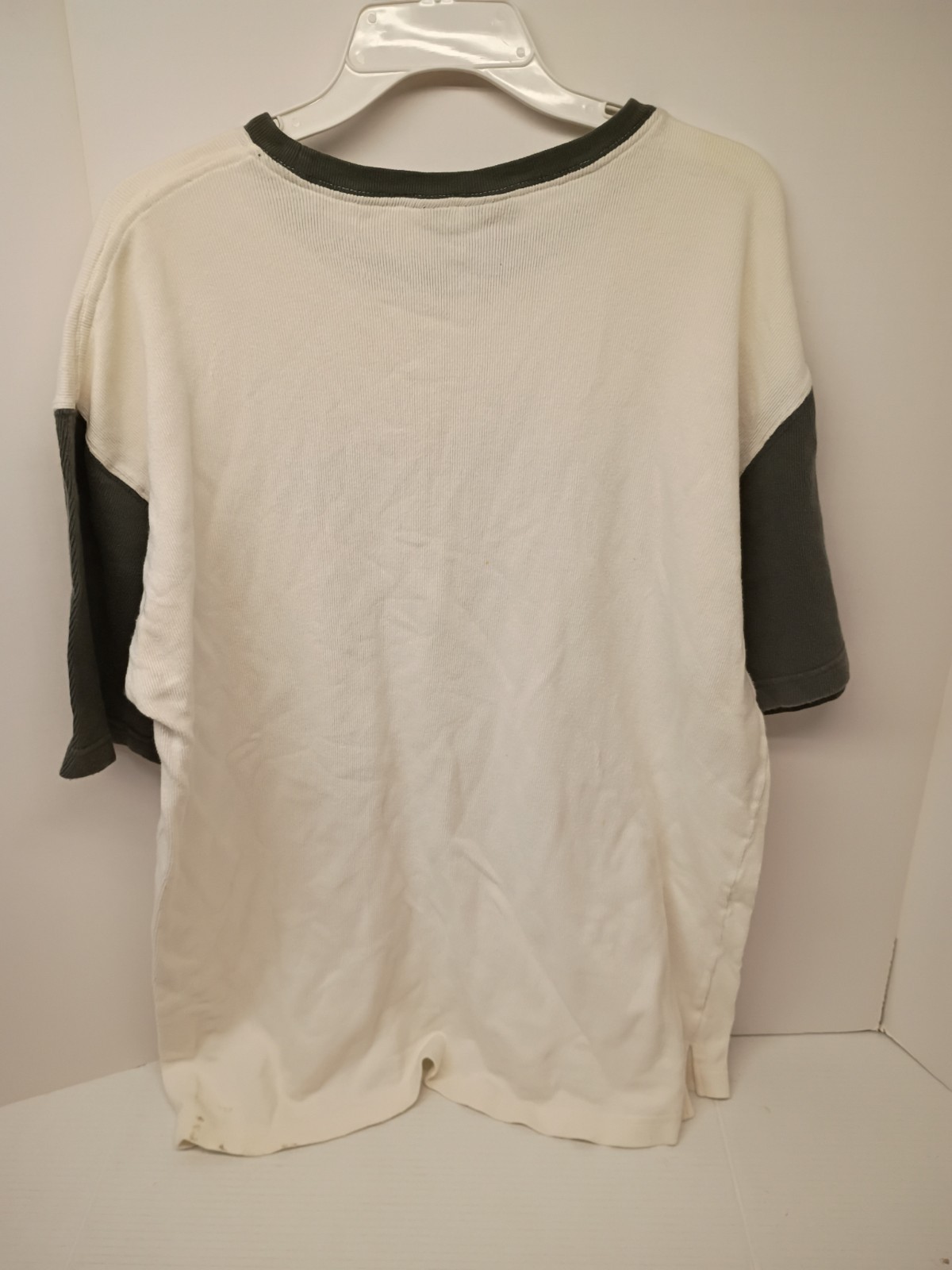 B.U.M. Equipment VTG Men’s Ringer Graphic Logo T-Shirt White/Gray L Cotton