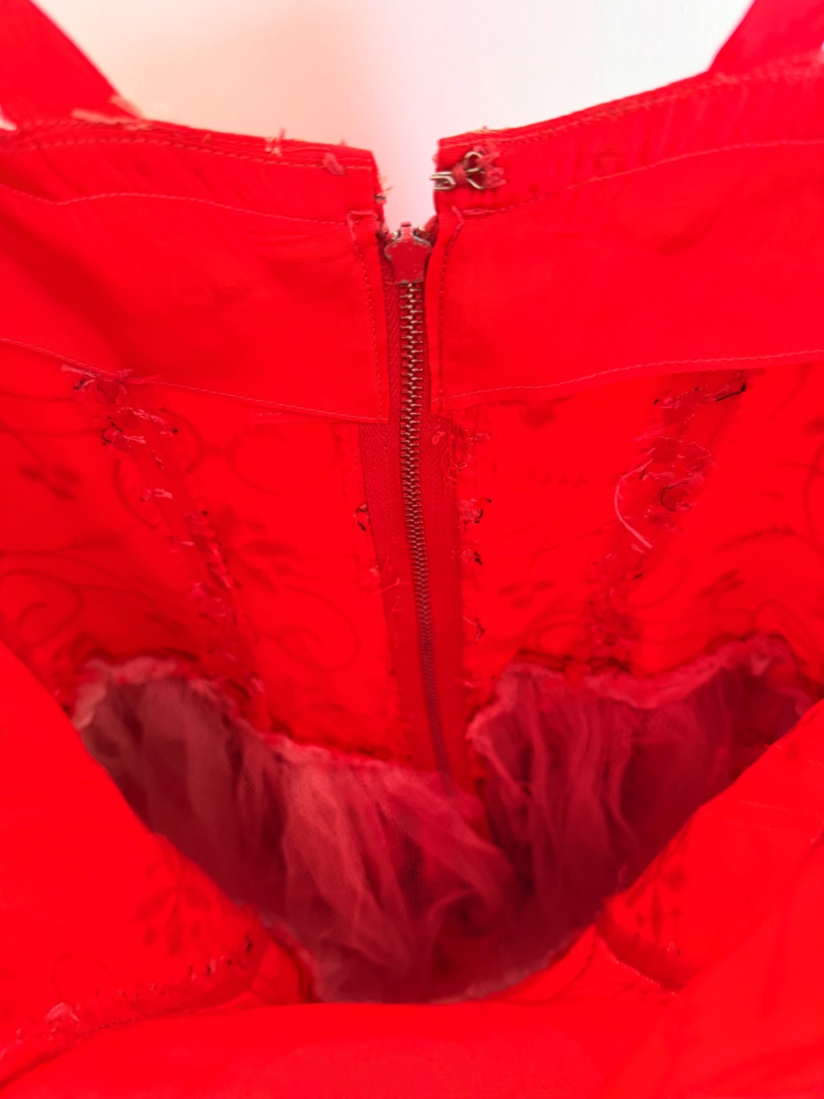 Vintage 1950s Suzy Perette Red Embroidered Drop Waist Dress AND Jacket NEW YORK
