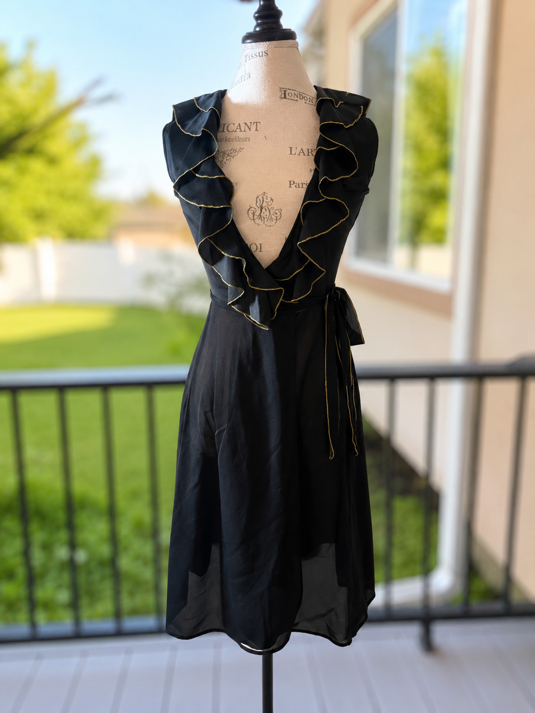 Vtg 70s Fredericks of Hollywood Gold Label Metallic Lurex Studio 54 Disco Dress
