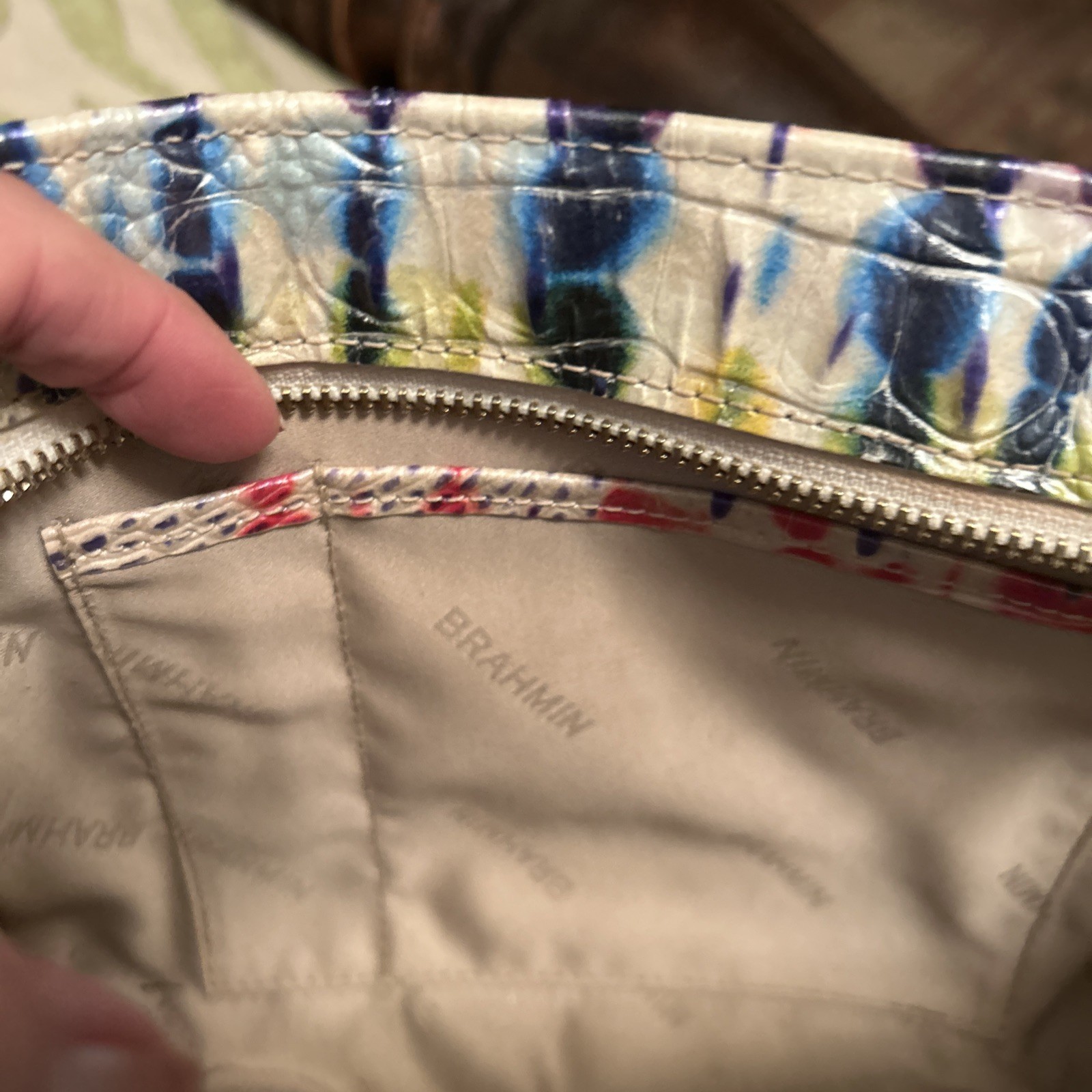 BRAHMIN Rare Multicolored Leather Crossbody Bag In Fantastic Condition