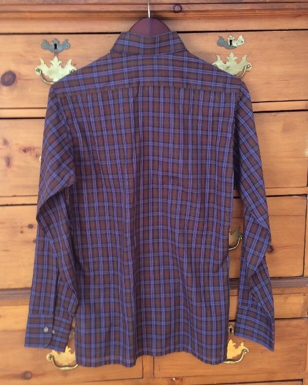 Vintage Van Heusen Sportswear Mens Purple Plaid Button Down Shirt Size S Taiwan