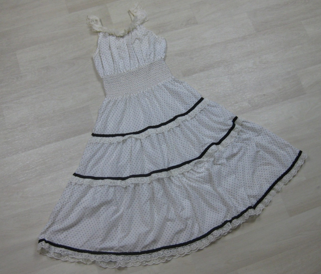 Vintage 70s Midi Prairie Dress (L) Swiss Dot Romantic Boho Jonathan Logan