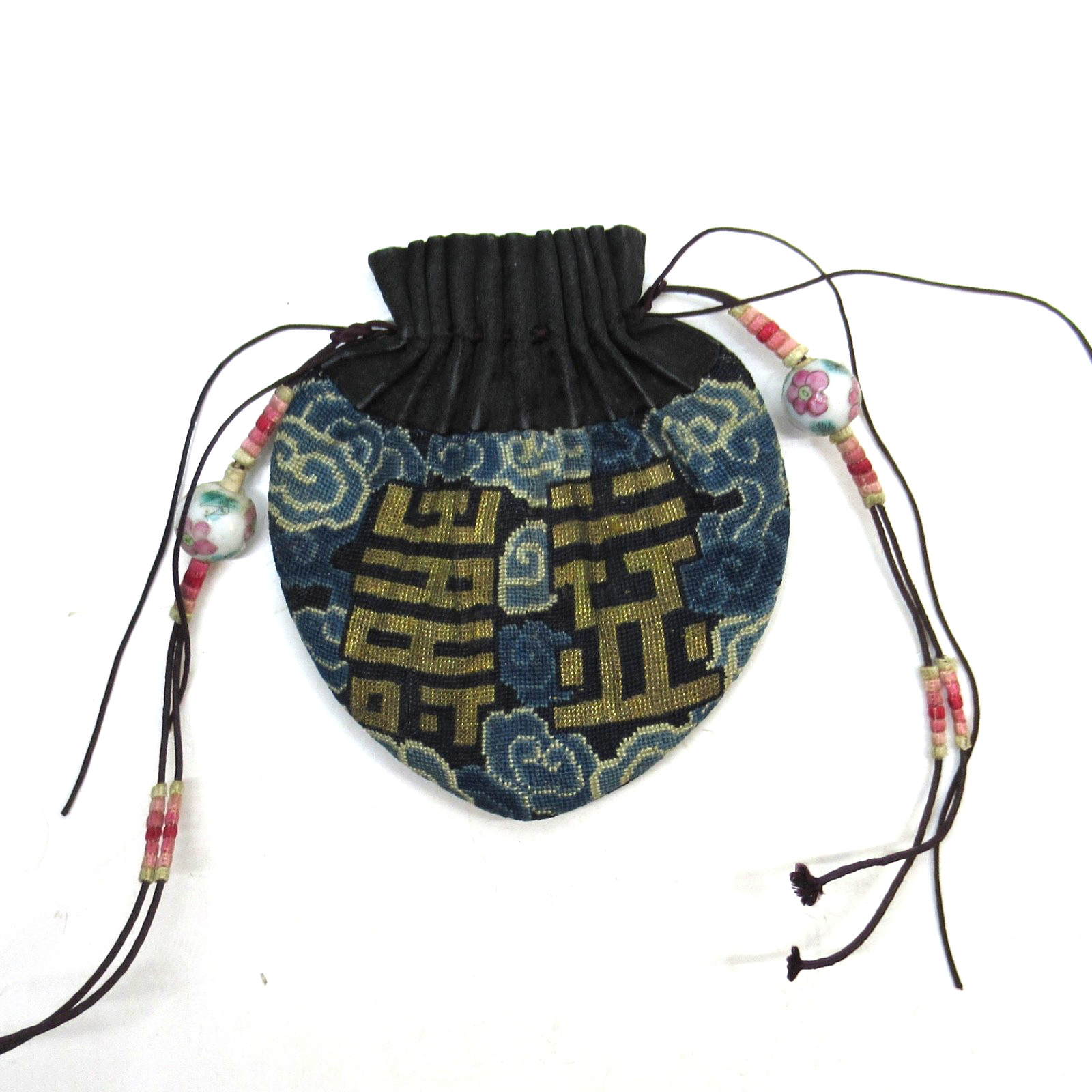 Antique Vintage Chinese Embroidered Scent Purse SELLER PAYS US TARIFFS
