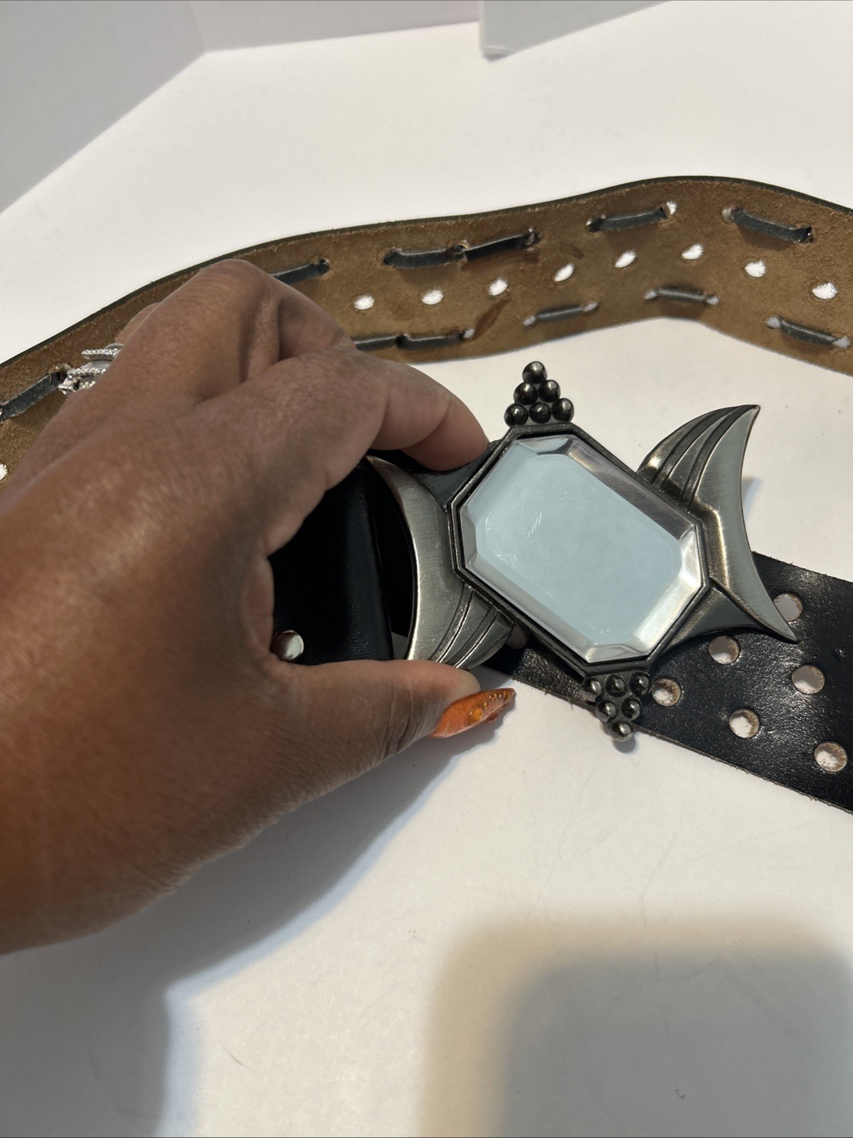 Handcrafted Leather Belt With Buckle 40’ Inches Long