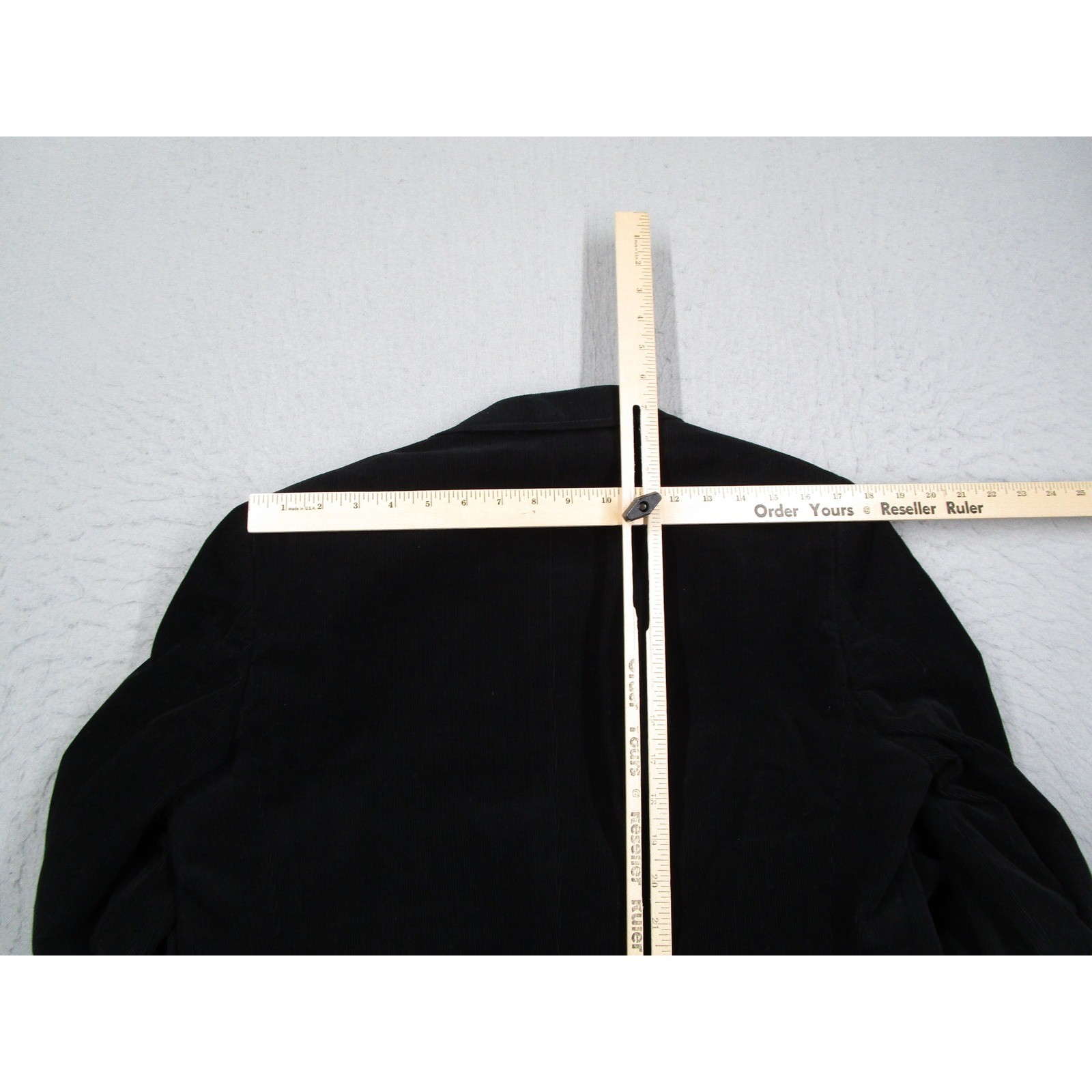 Lanvin Paris Suit Mens 48 R IT Black Corduroy Made in Italy 2 Piece Flat Front