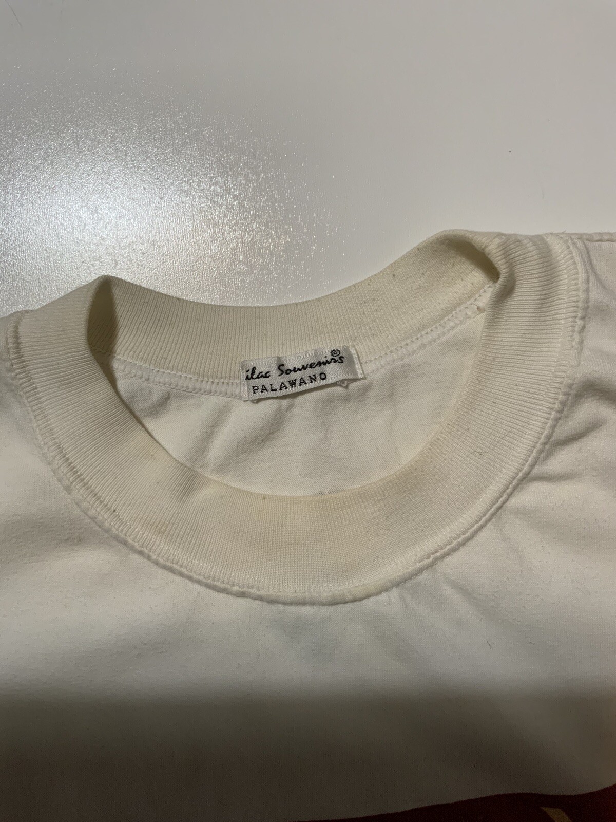VTG Lilac Souvenirs Palawano Underground River Philippines Single Stitch T-Shirt