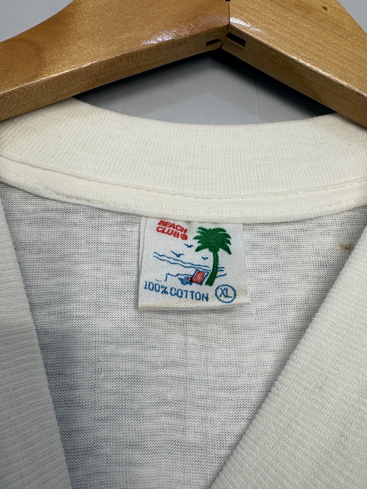 The Championships Wimbledon T-Shirt Mens White Crew Neck XL Vintage Beach Club