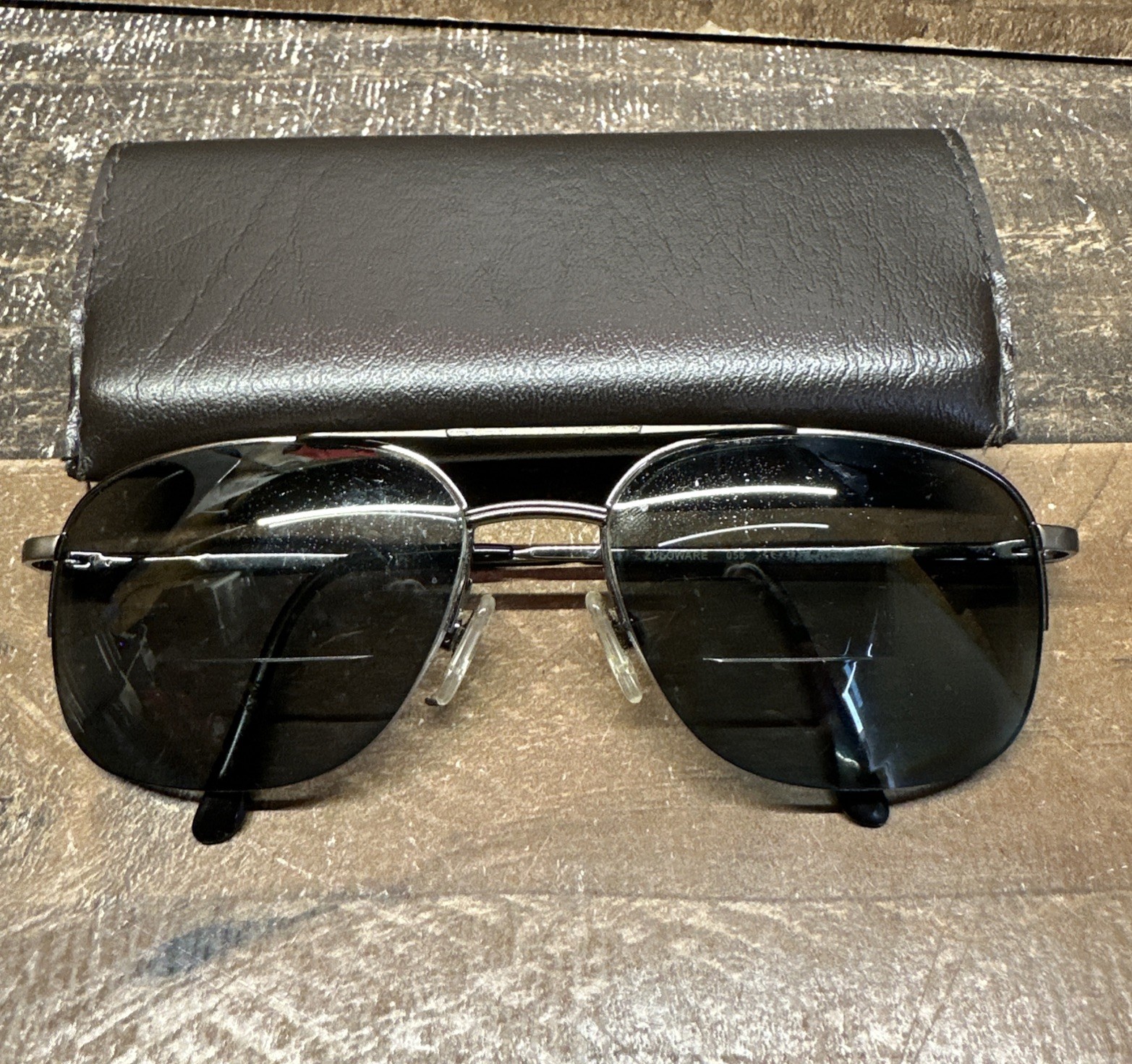 Vintage Stetson 229 Eyeglass Frames Only Zyloware 058 Aviator Silver Gunmetal