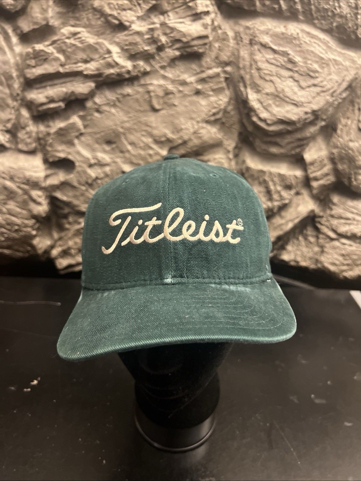 Vtg New Era Titleist FJ Hat Green golf Baseball Cap Fitted 7 1/4 usa summer
