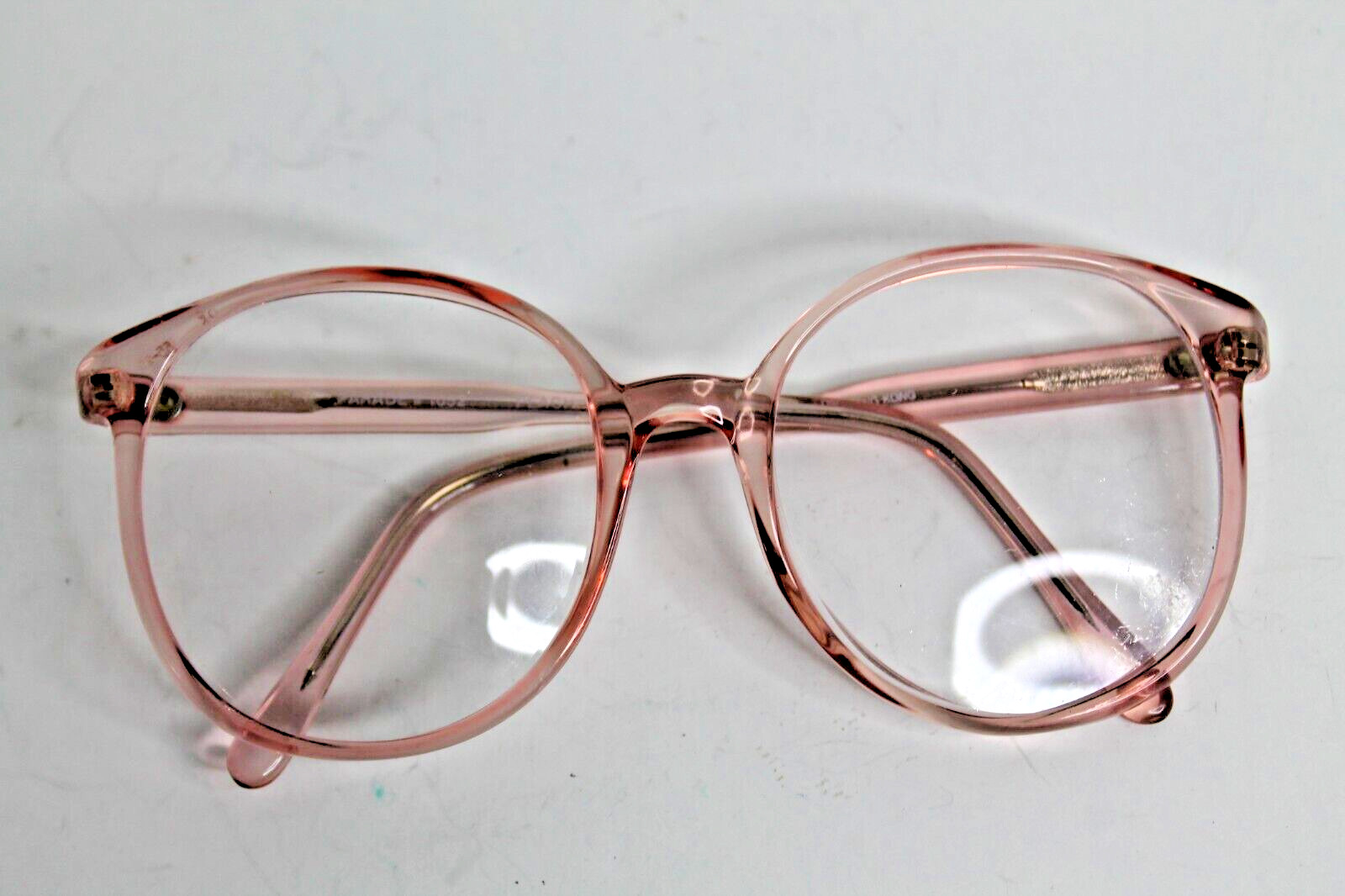 Vintage Parade #1032 Translucent Shiny Peach Pink 55/20 145mm Eyeglass Frames