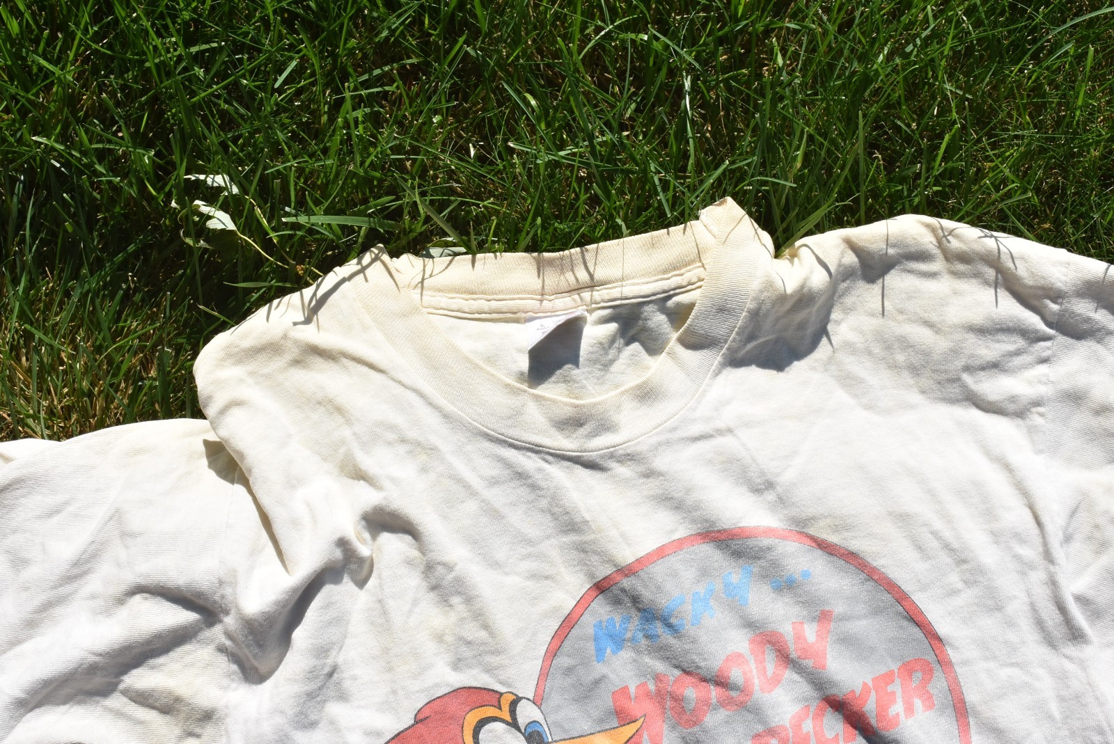 Woody Woodpecker Cartune Technicolor T-Shirt Fruit of the Loom Large Size VTG