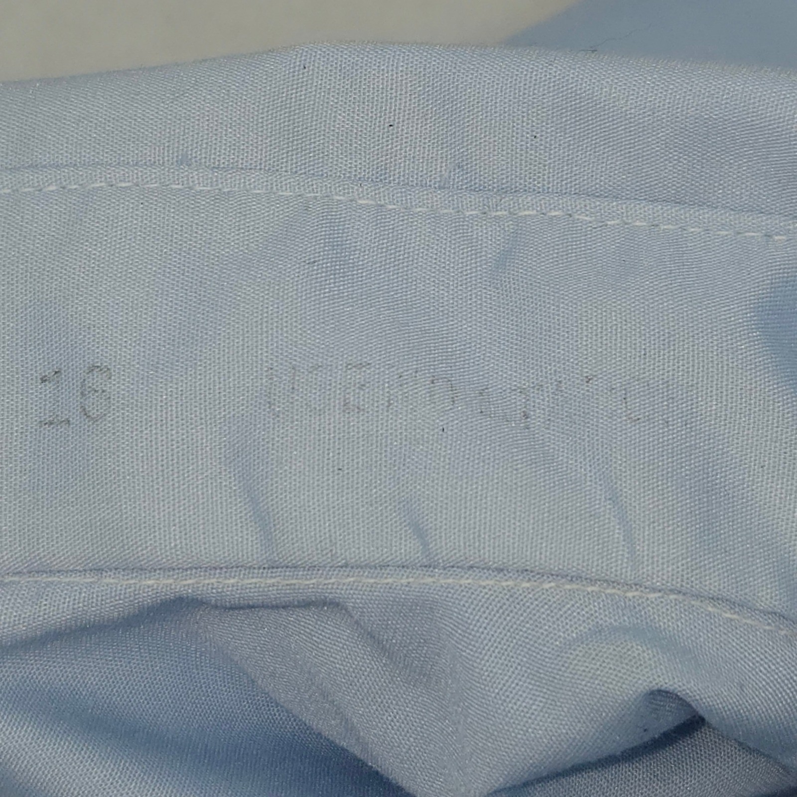 Lion of Troy Tuxedo Shirt Mens 16-33 Blue Ruffle Front Bib Vintage 70s Formal