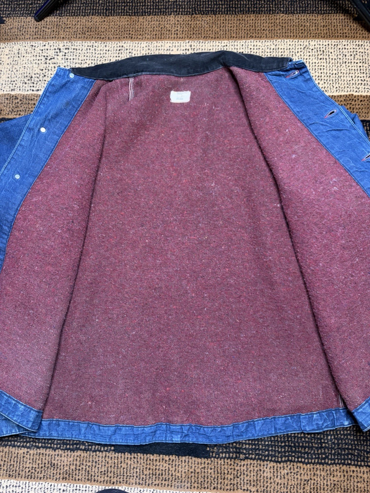 Vintage 60s Big Mac Sanforized Penneys Lined Denim Chore Coat Jacket Size XXL