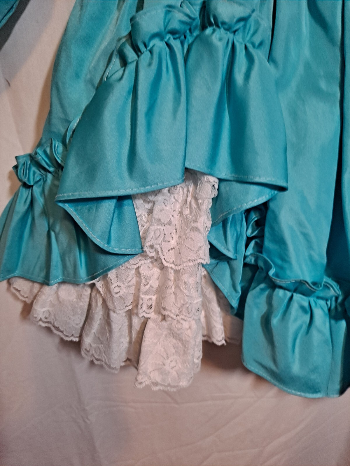 Vintage Elise Circle Pageant Dress Ruffles and Lace Polyester Cotton Size 5