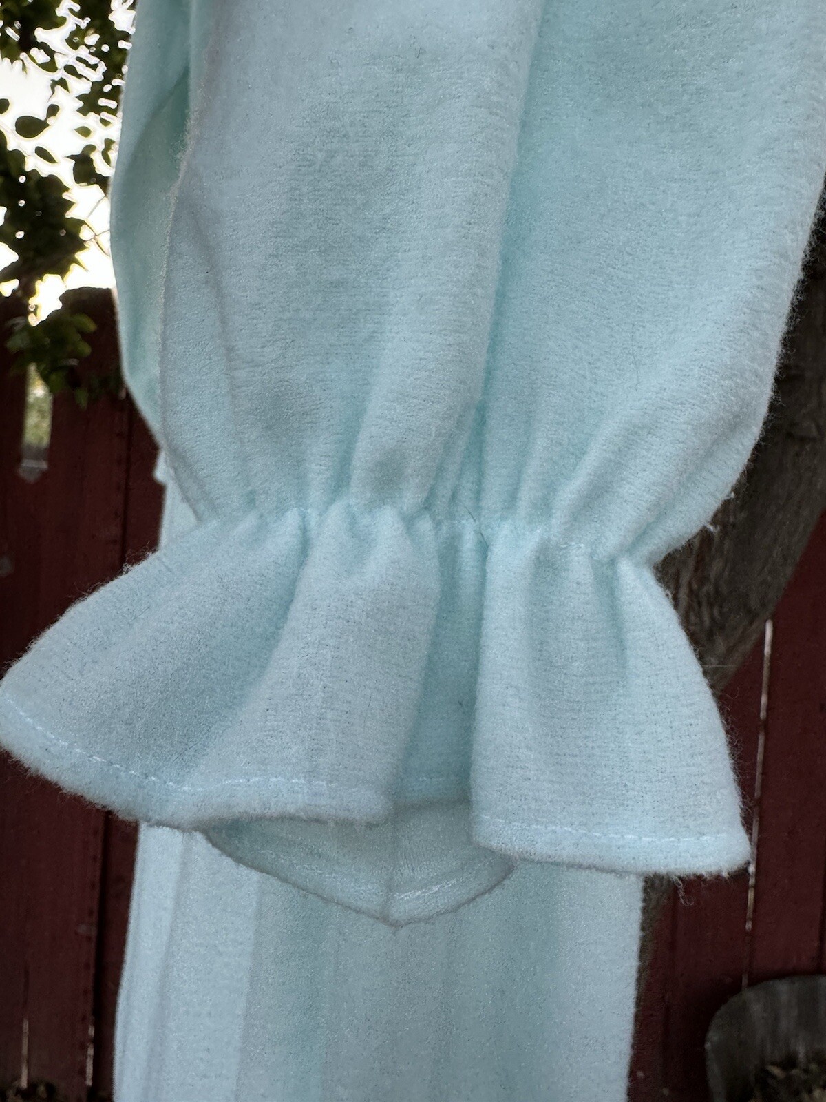 Vintage Gilligan O’Malley Blue Ruffle Night Gown Prairie Cottagecore 80s Granny