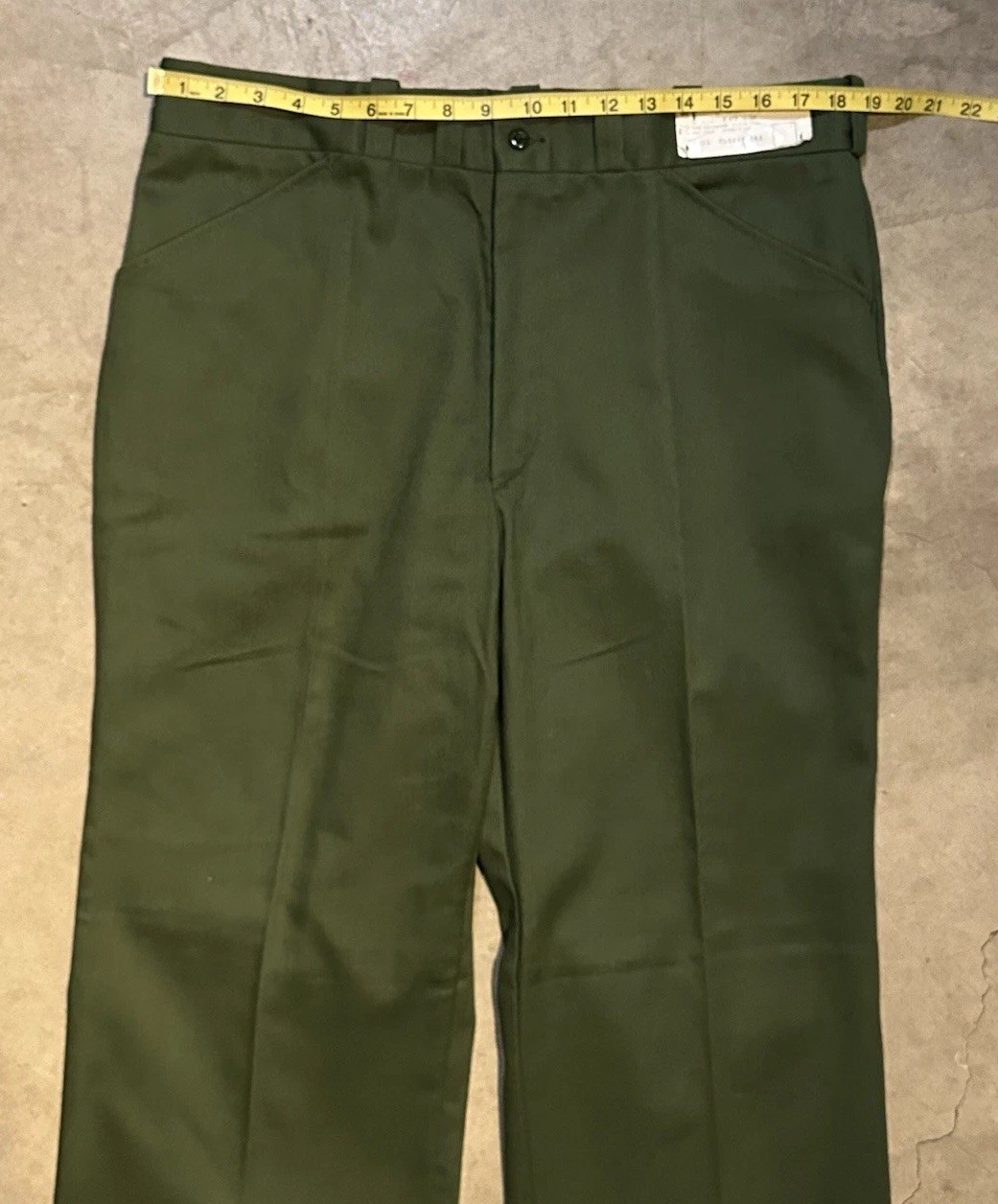 Vintage Sears 70s Work N Leisure Green Perma Prest Pants 38×30 NWT